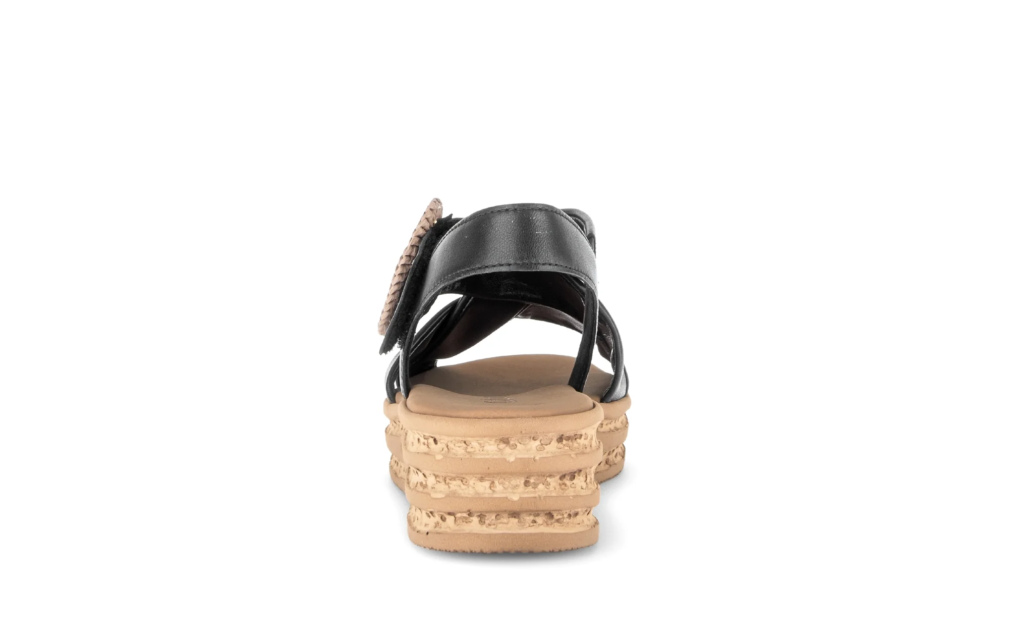 Sandales noires en cuir lisse - Image 4