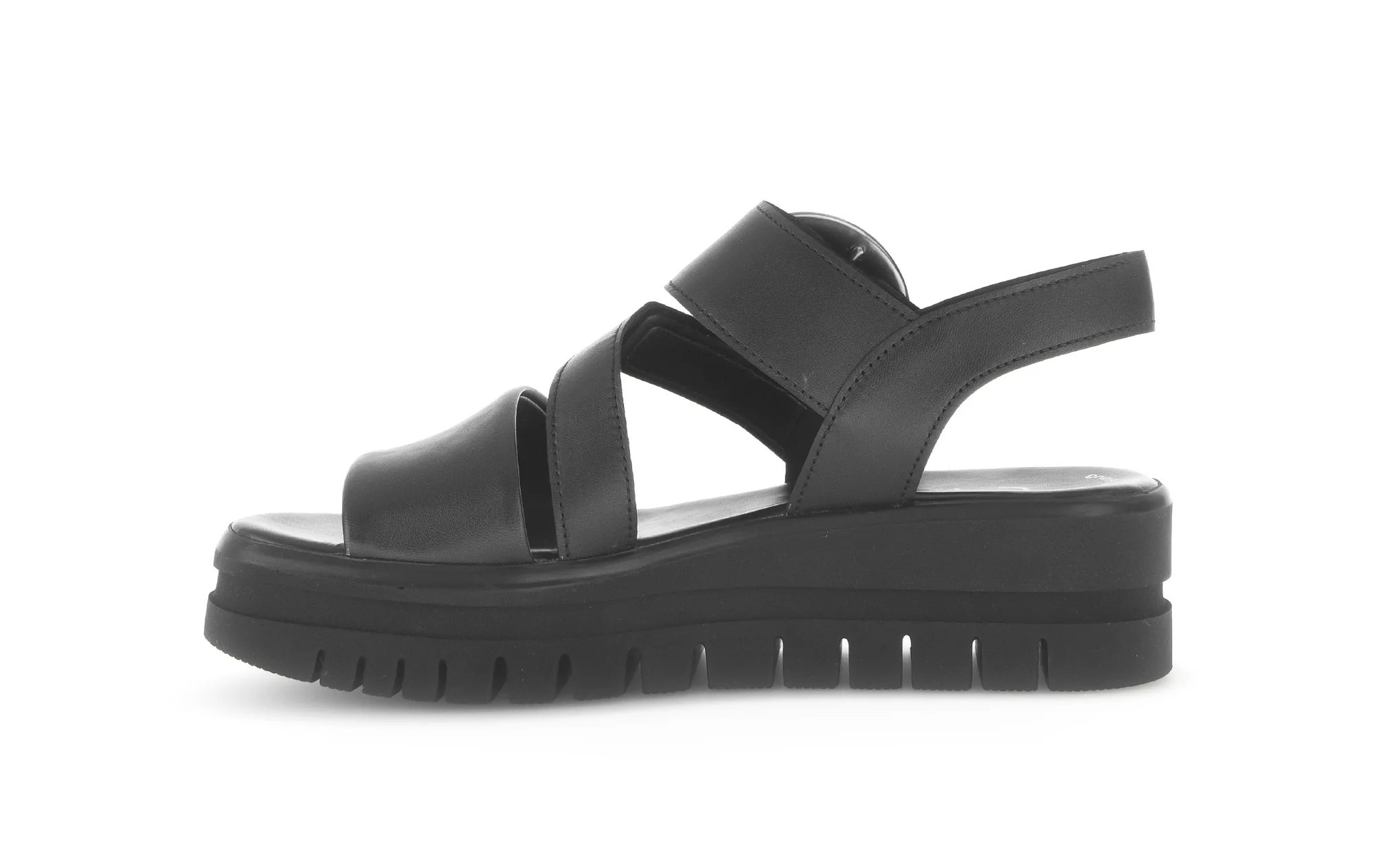 Sandales noires en cuir lisse - Image 2