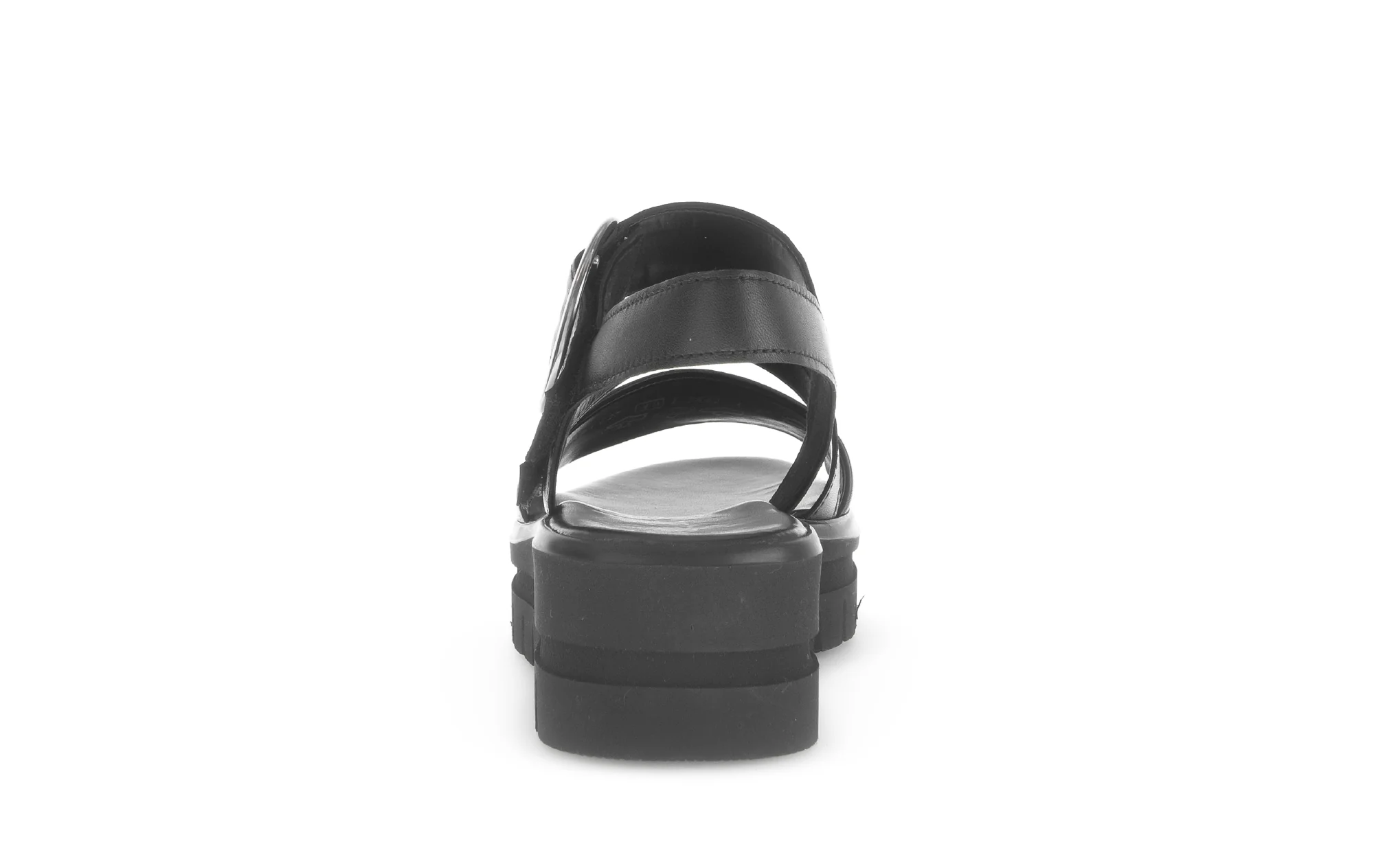 Sandales noires en cuir lisse - Image 4