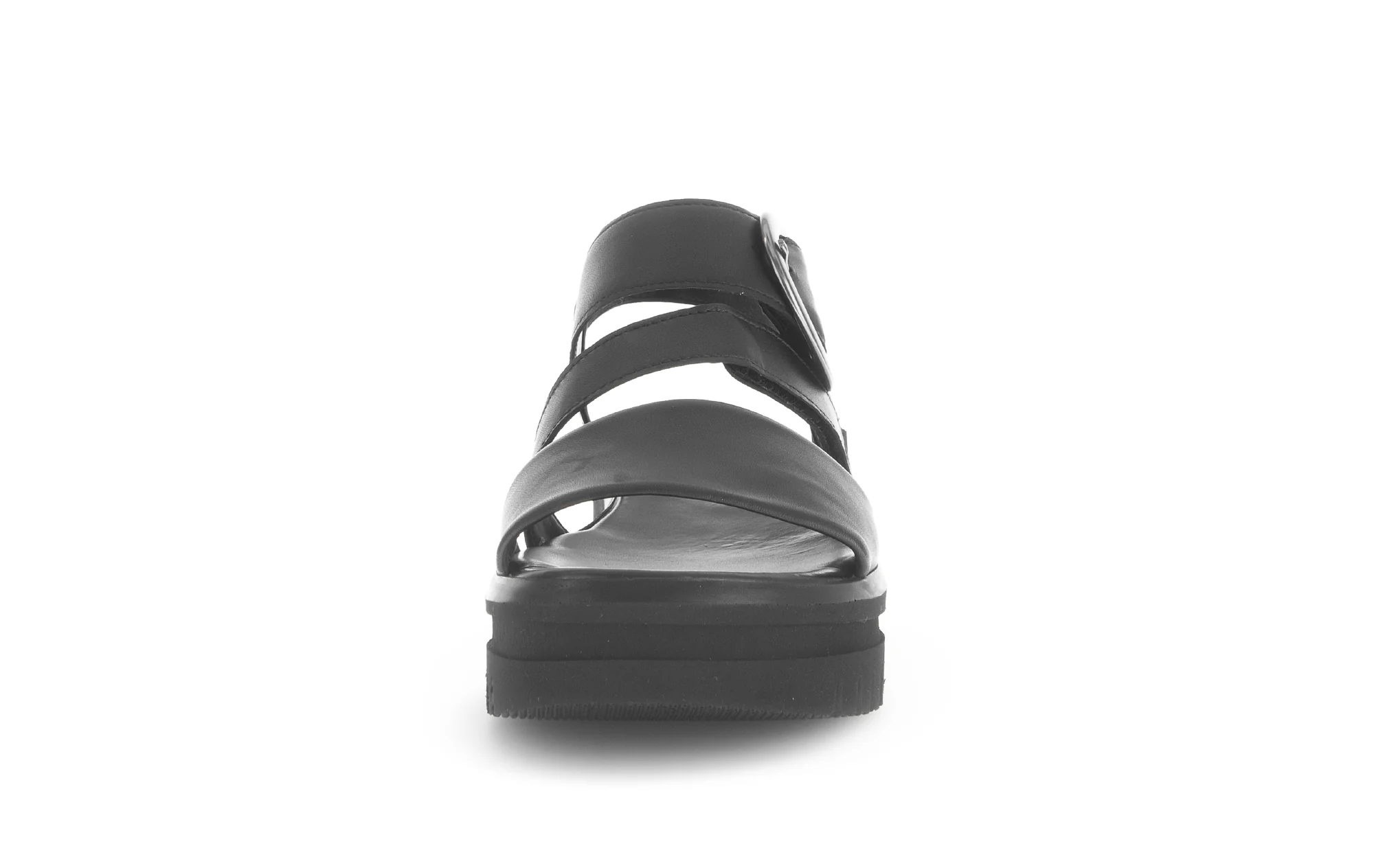 Sandales noires en cuir lisse - Image 5