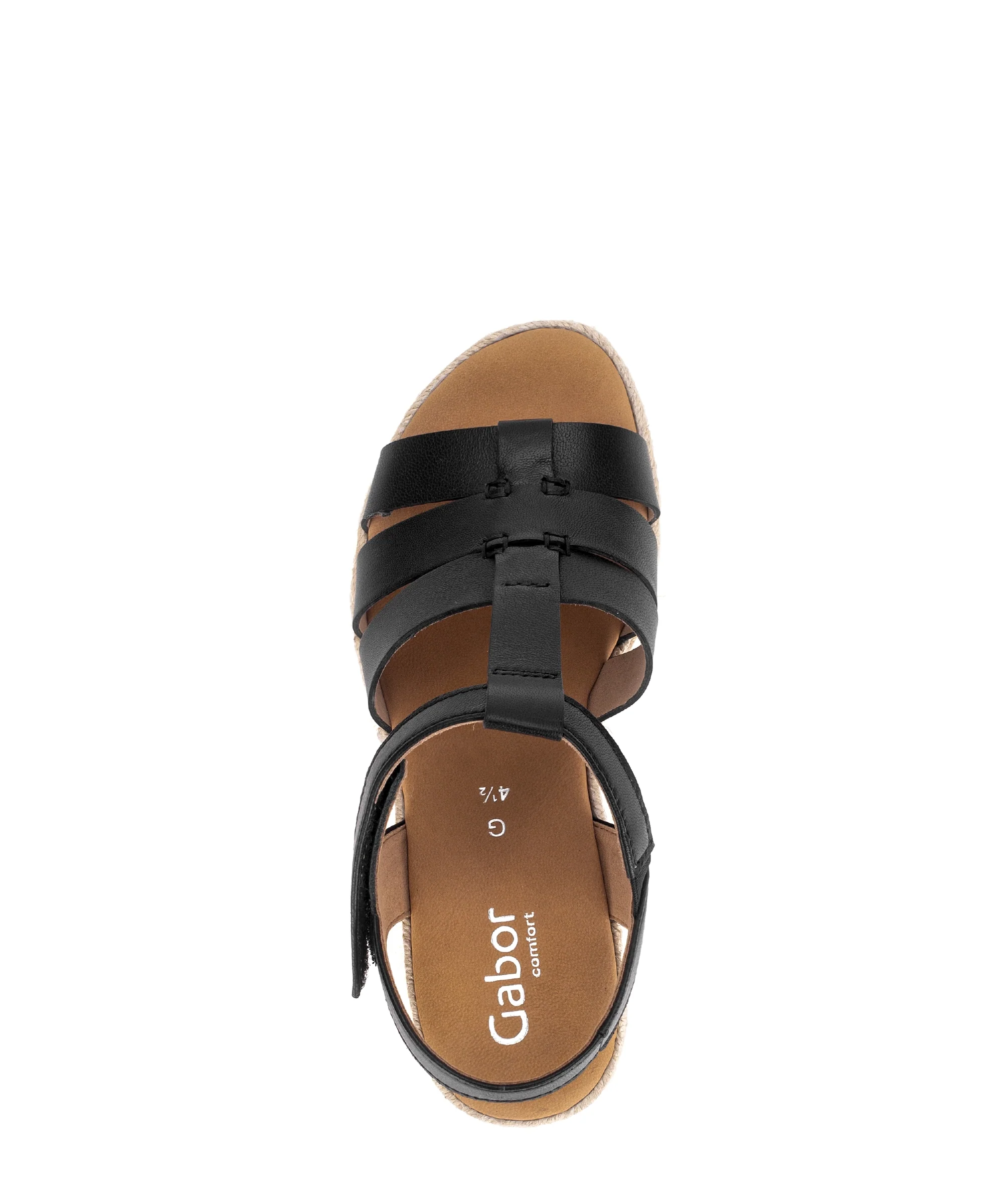 Sandales noires en cuir lisse - Image 3