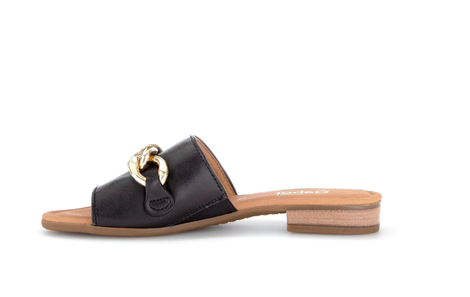 Sandales noires en cuir lisse - Image 2