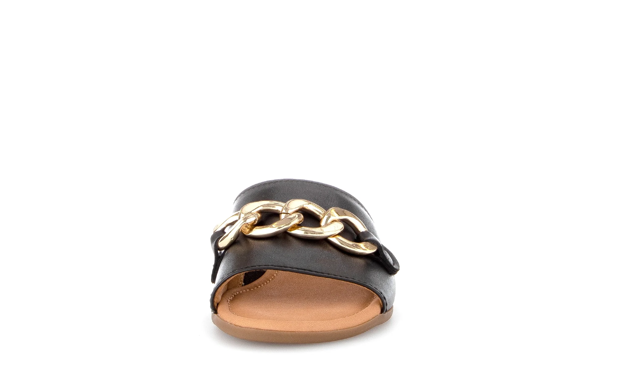 Sandales noires en cuir lisse - Image 3
