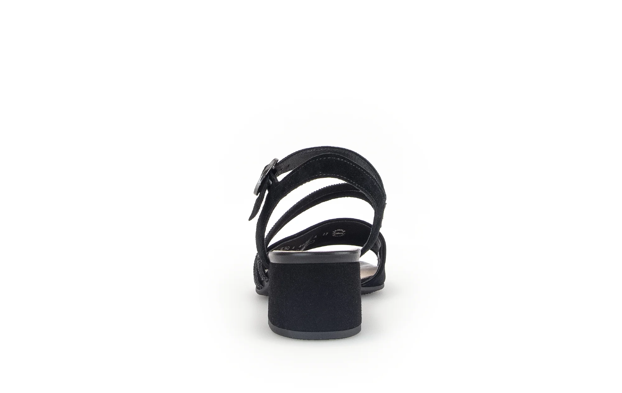Sandales noires en cuir velours - Image 6