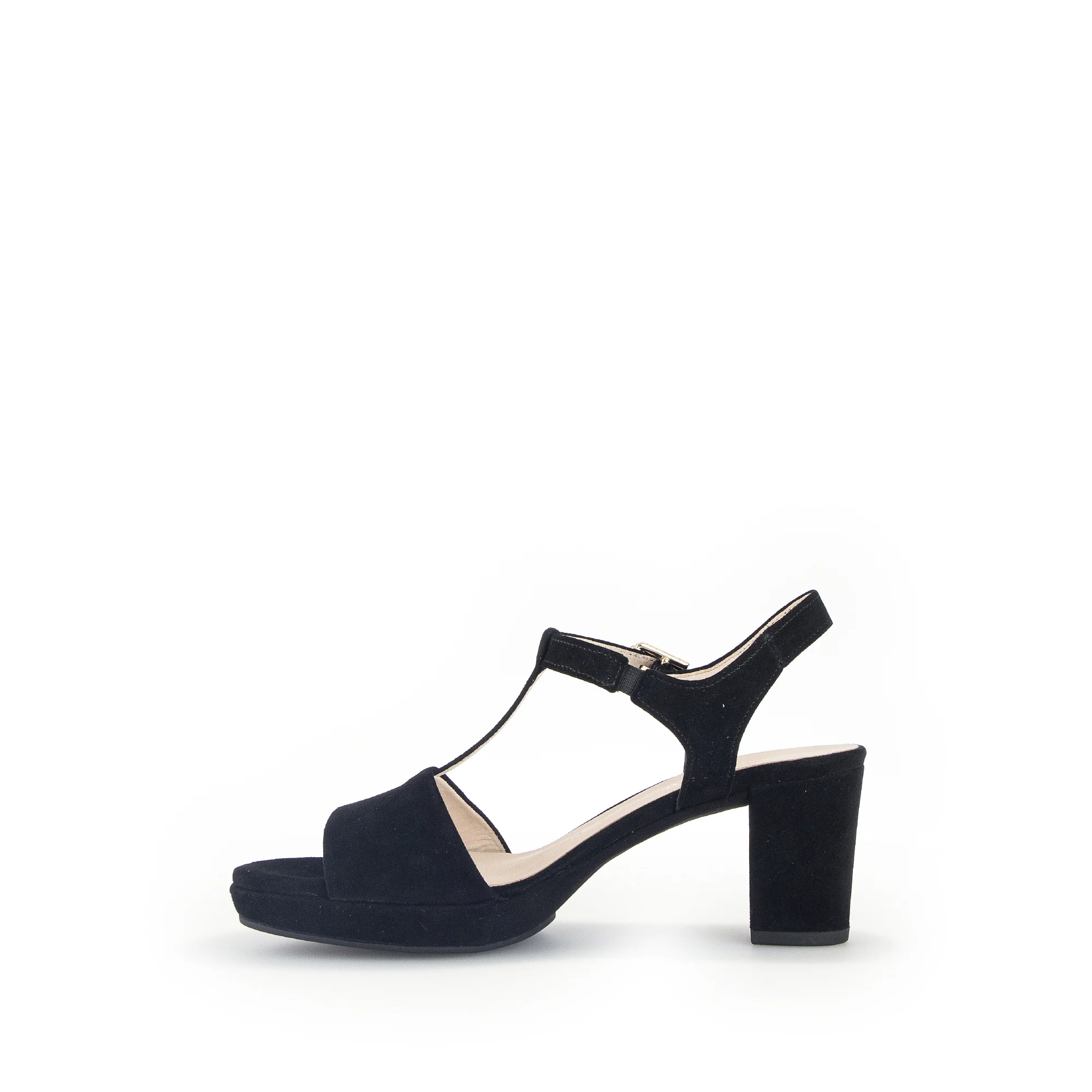 Sandales noires en cuir velours - Image 2