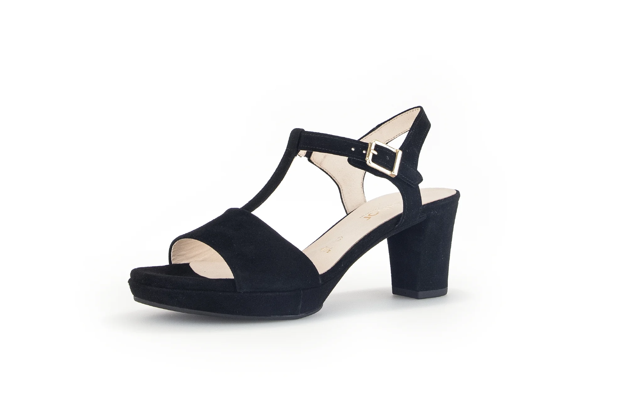 Sandales noires en cuir velours - Image 3