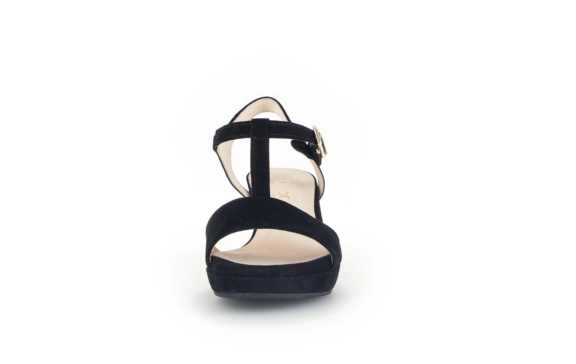 Sandales noires en cuir velours - Image 4