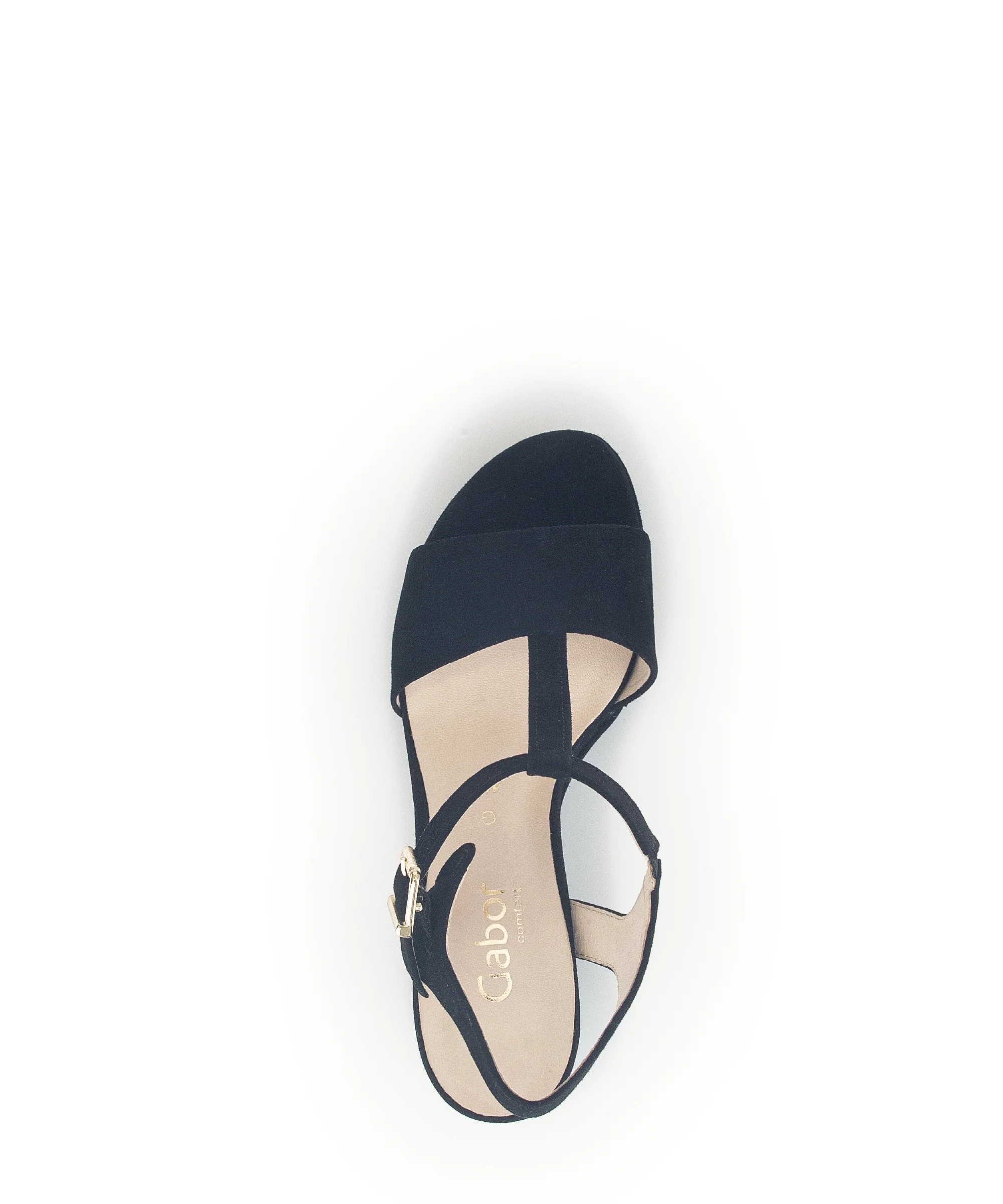 Sandales noires en cuir velours - Image 5
