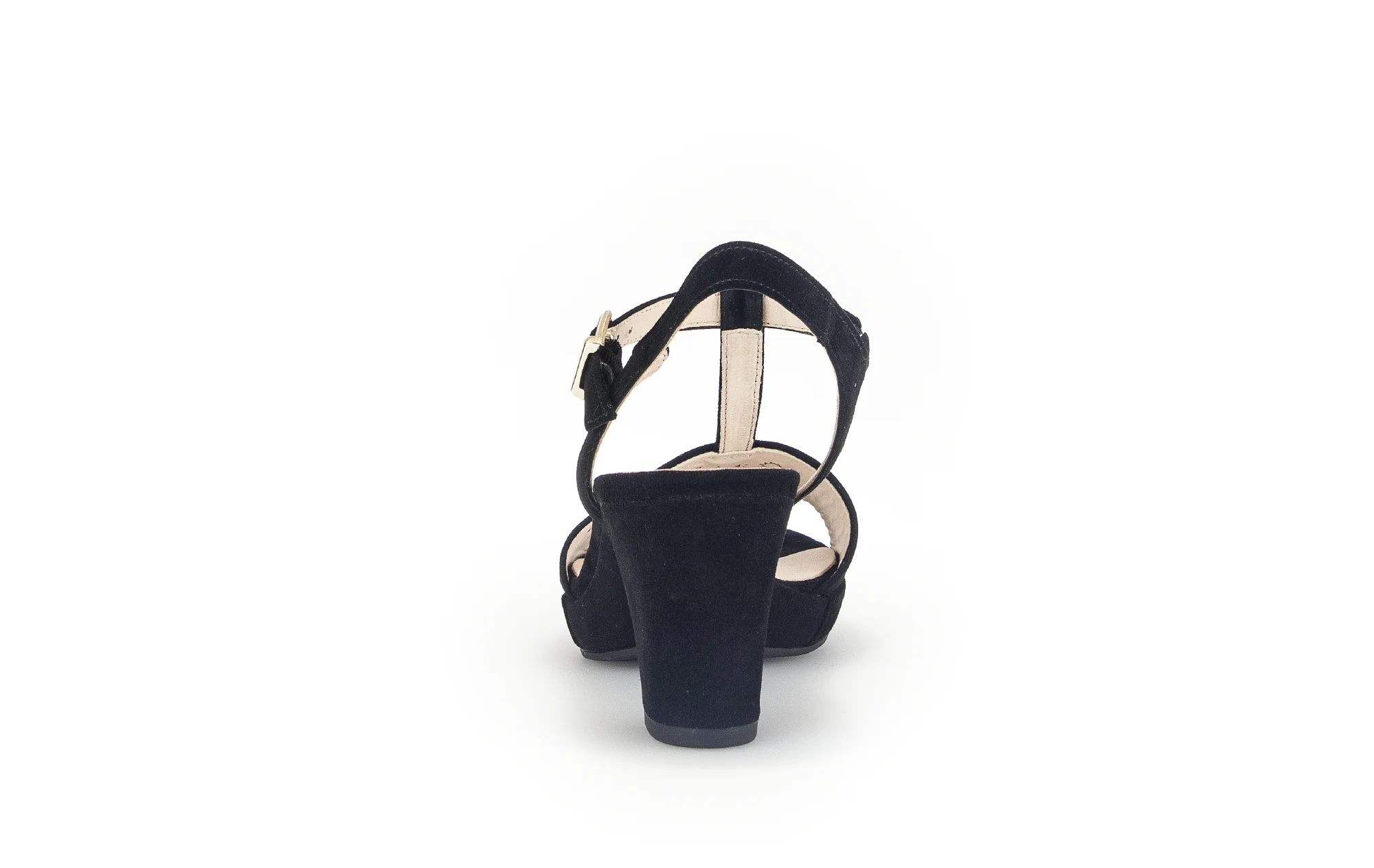 Sandales noires en cuir velours - Image 6