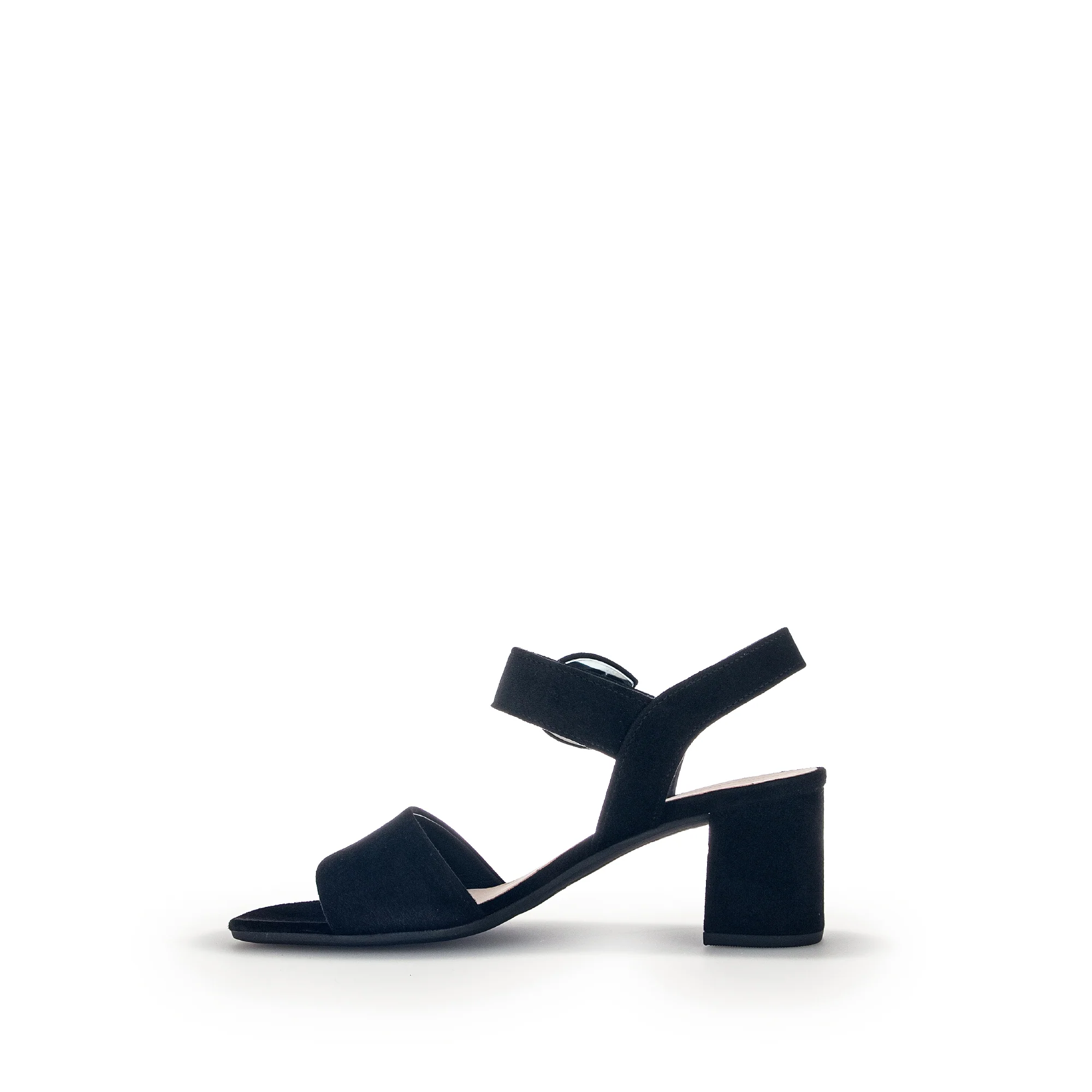 Sandales noires en cuir velours - Image 2