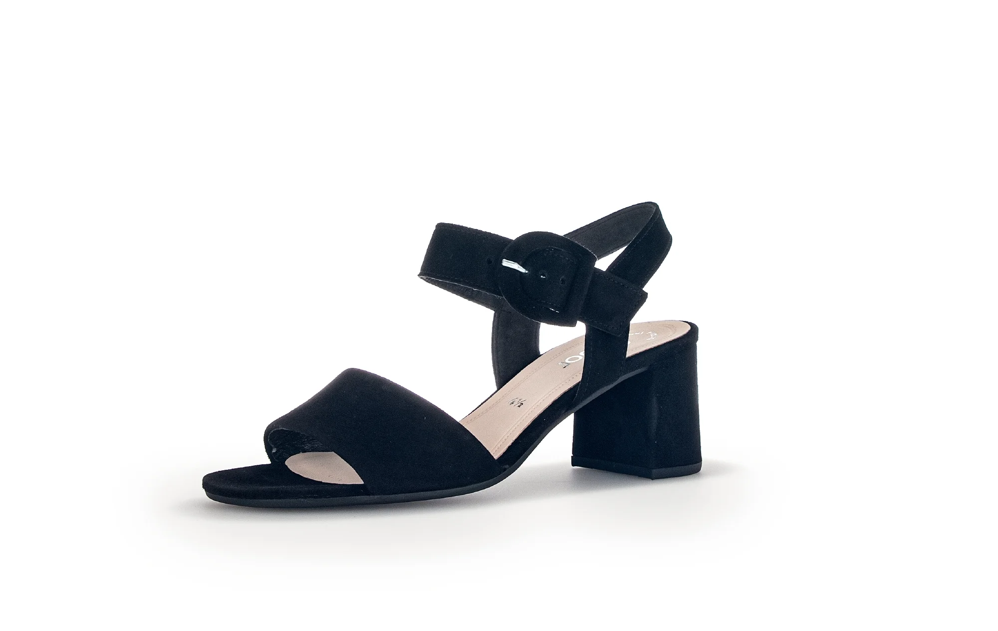 Sandales noires en cuir velours - Image 3
