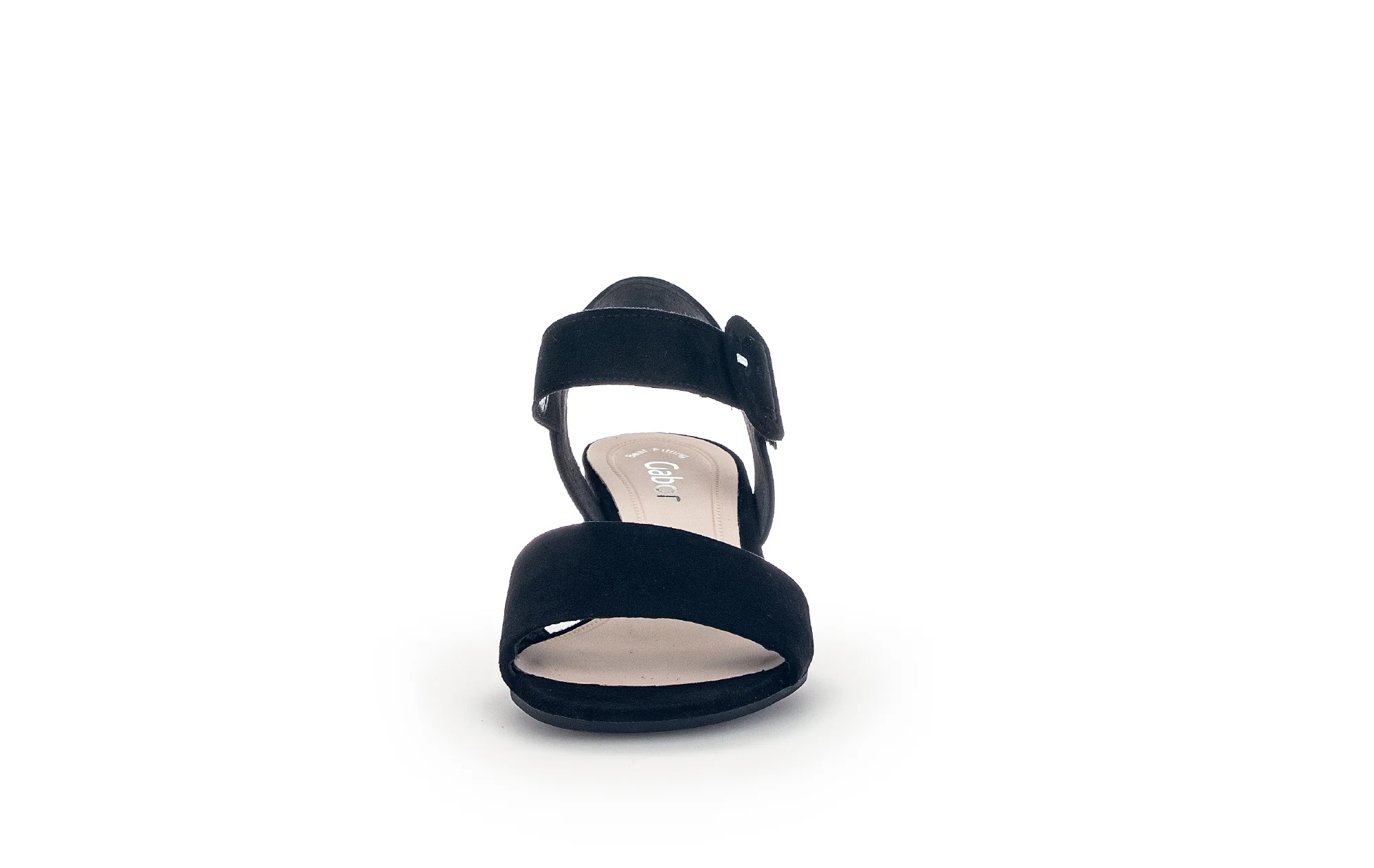 Sandales noires en cuir velours - Image 4