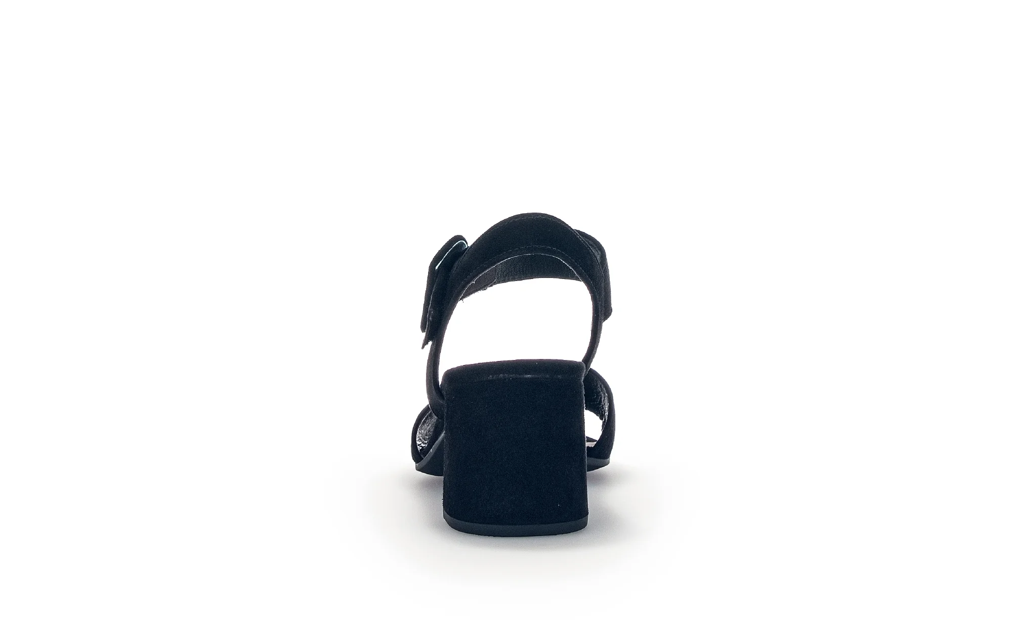 Sandales noires en cuir velours - Image 6