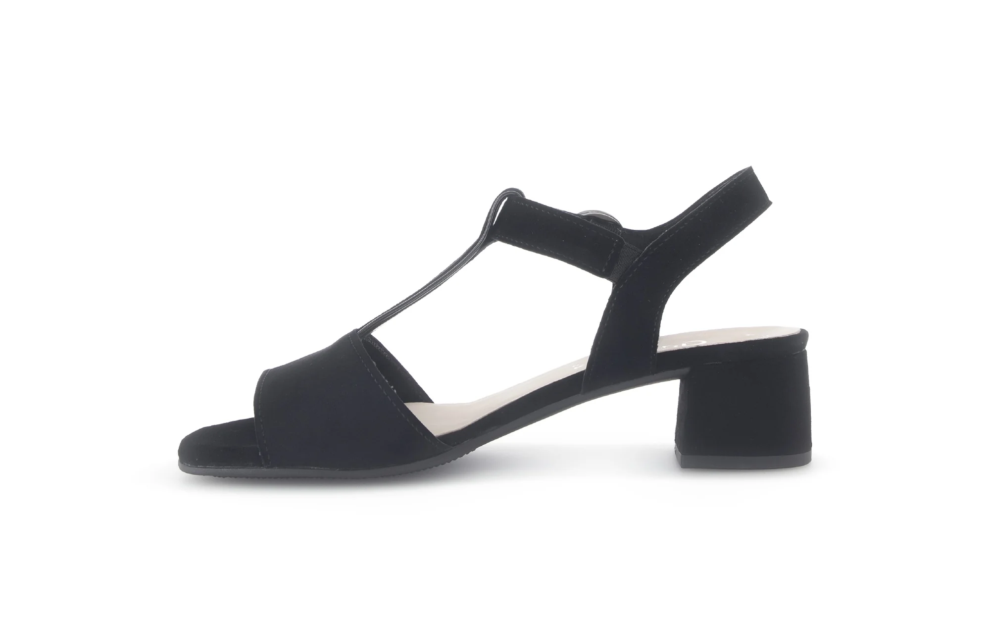Sandales noires en cuir velours - Image 2