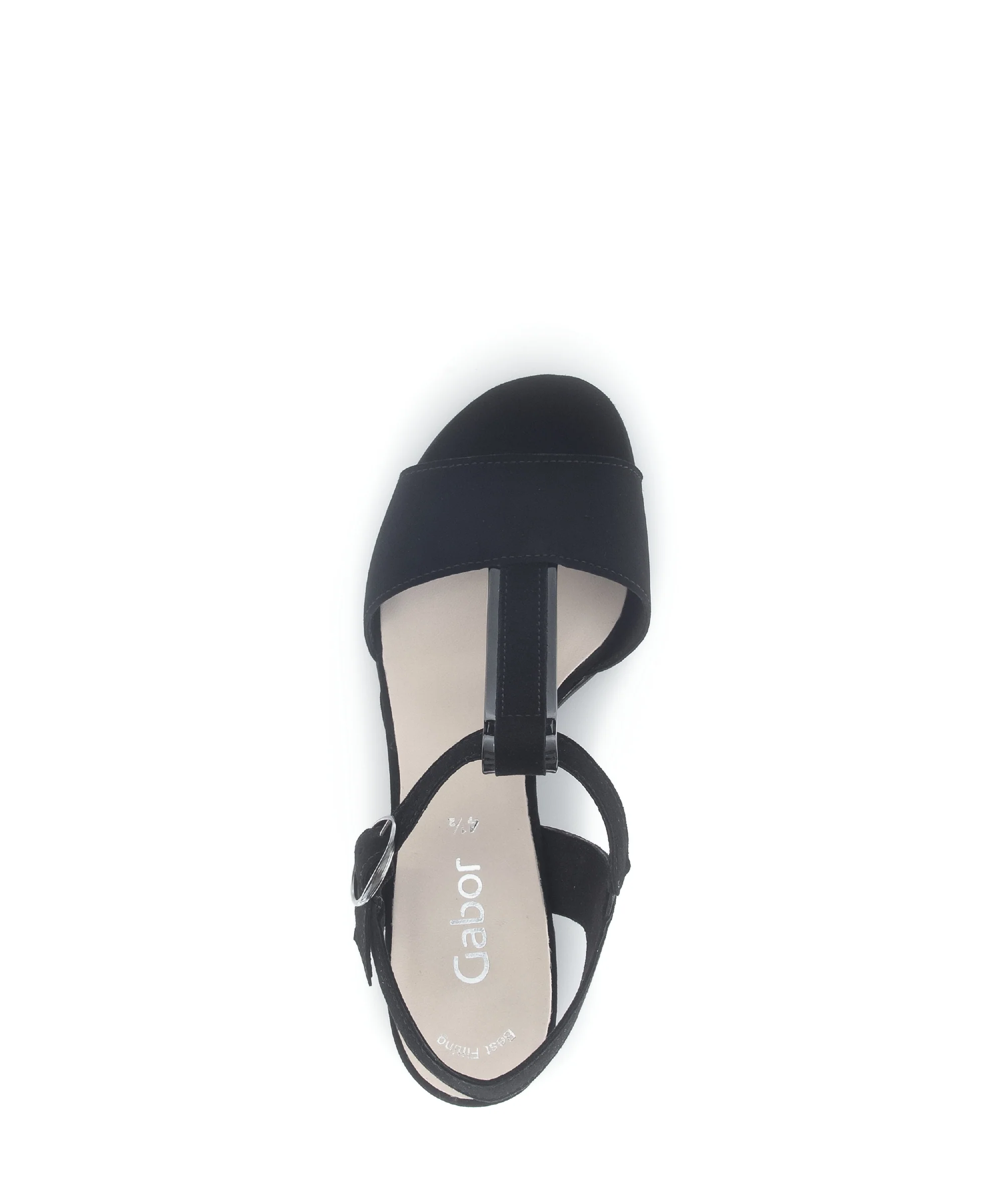 Sandales noires en cuir velours - Image 3