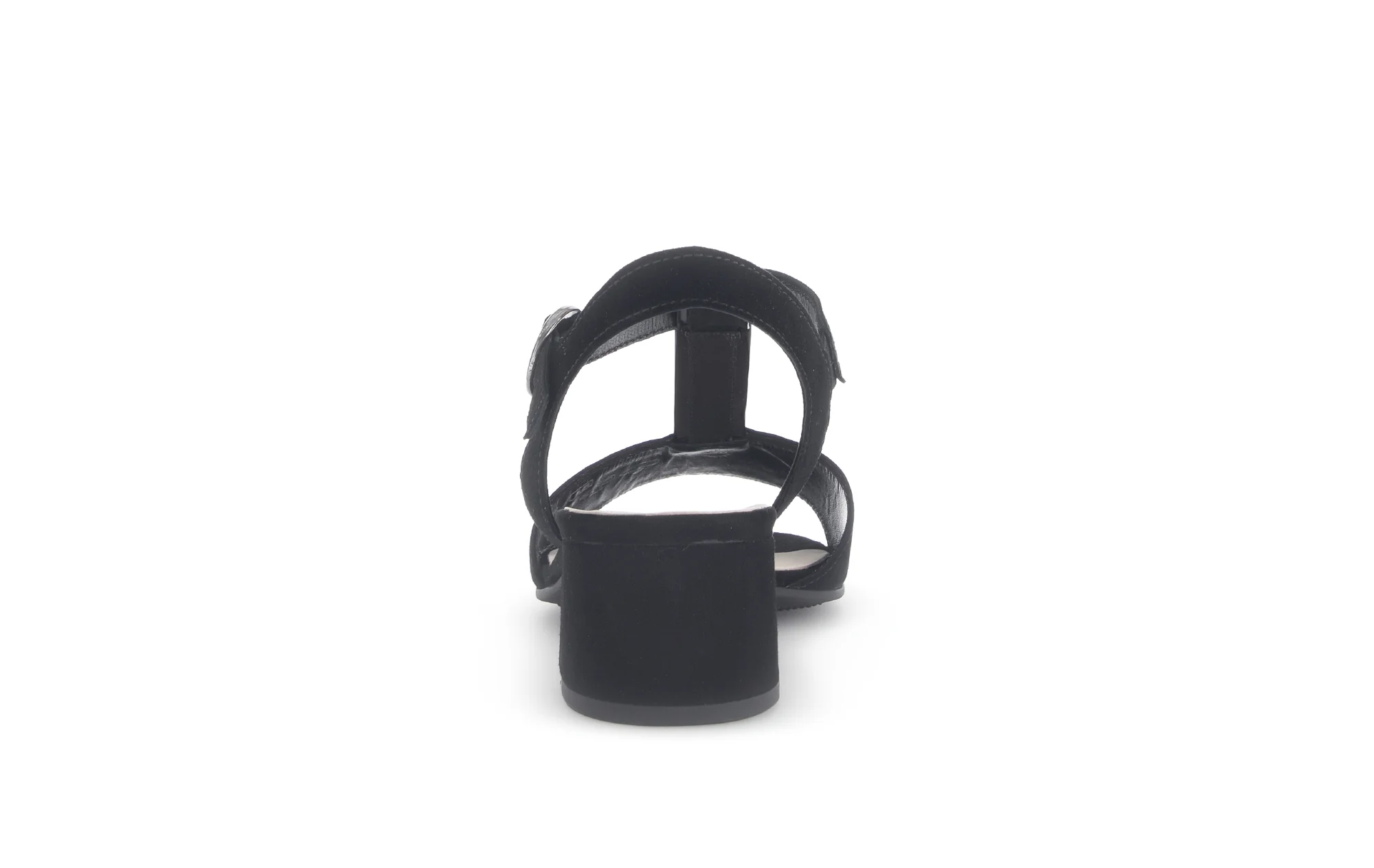 Sandales noires en cuir velours - Image 4