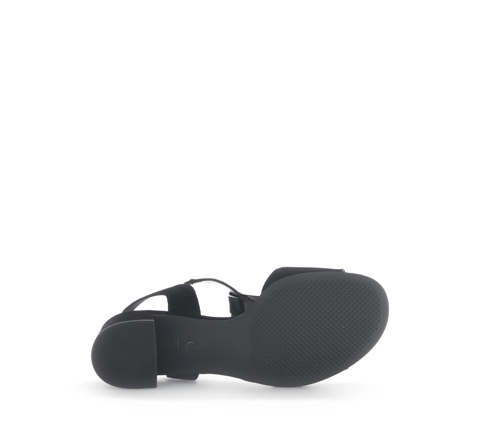Sandales noires en cuir velours - Image 6