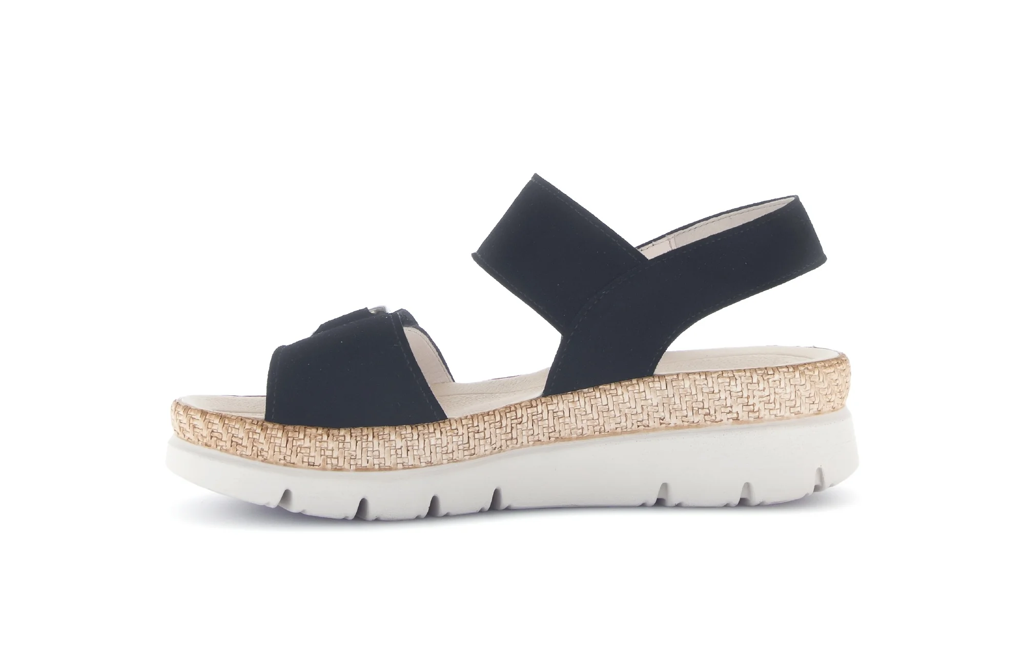 Sandales noires en cuir velours - Image 2