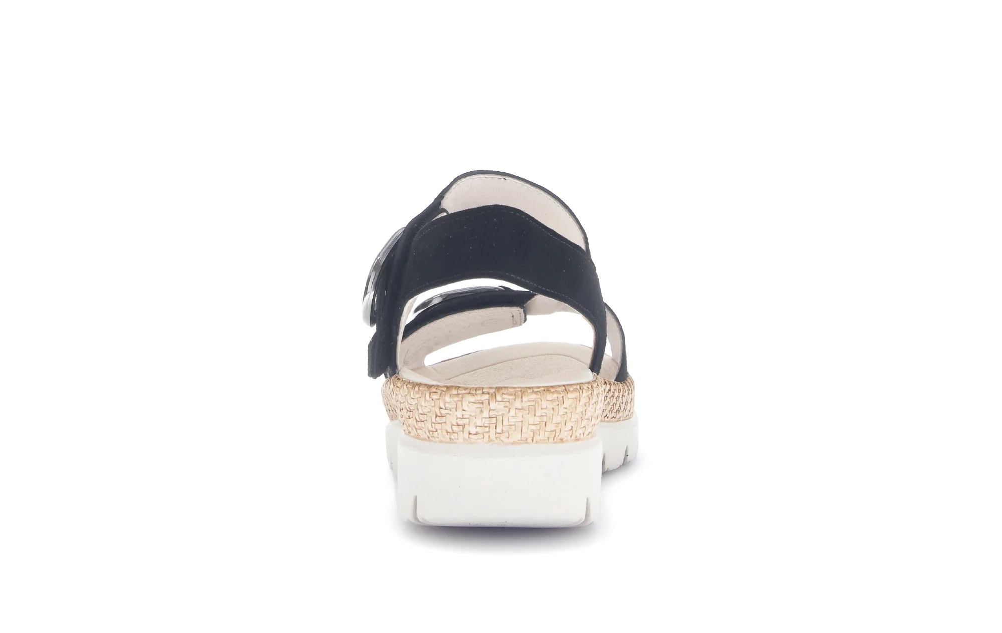 Sandales noires en cuir velours - Image 4