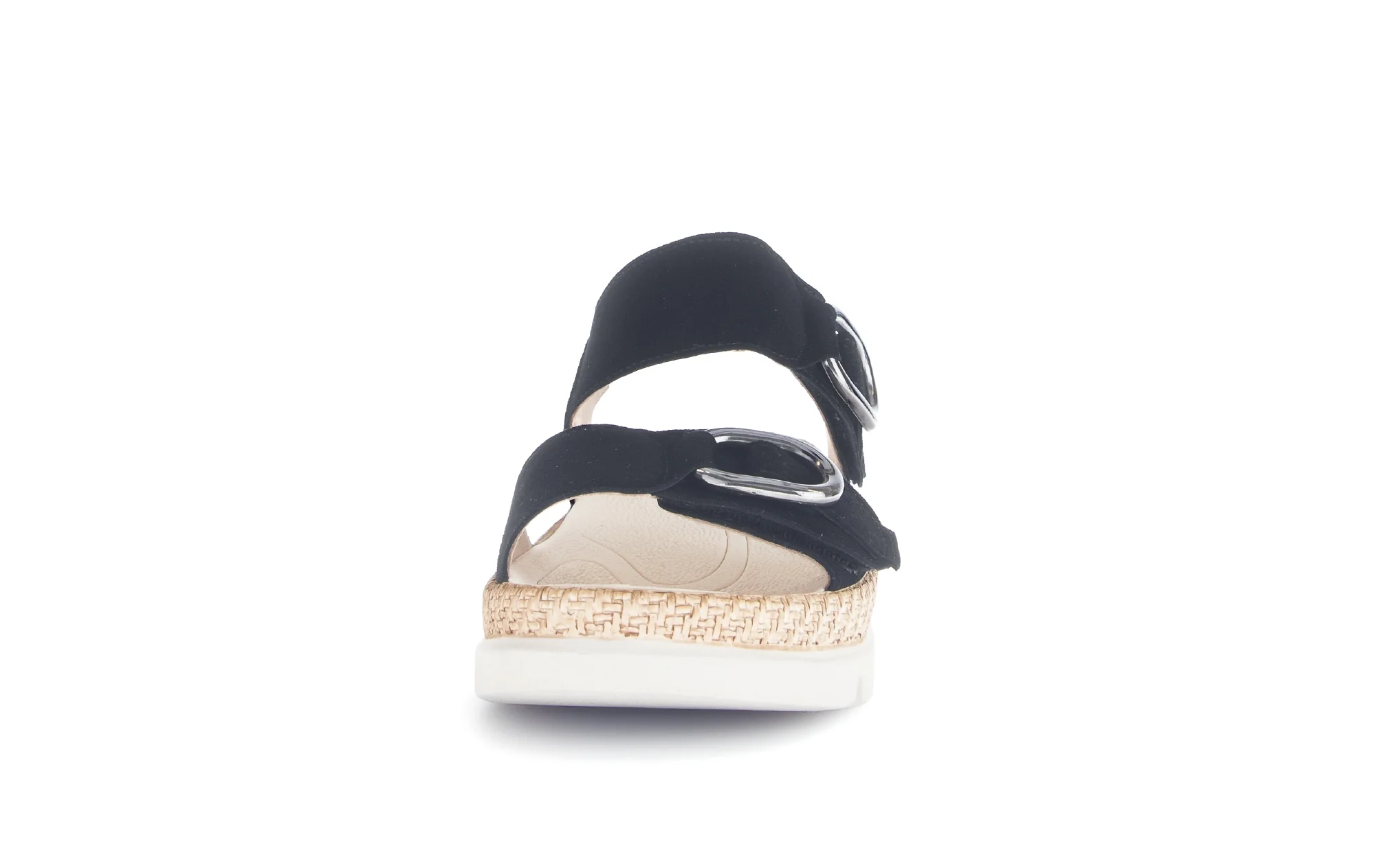 Sandales noires en cuir velours - Image 5