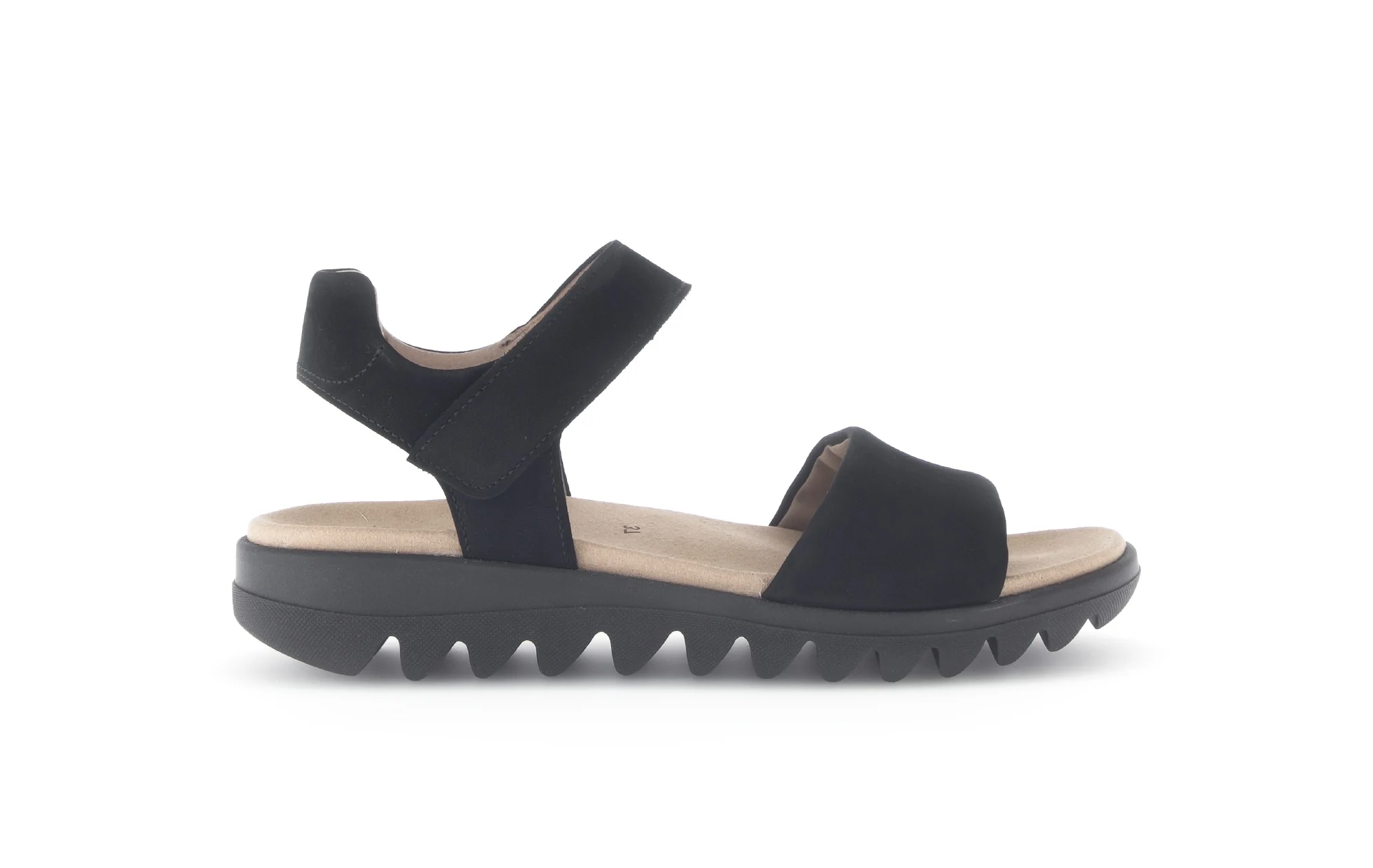 Sandales noires en nubuk