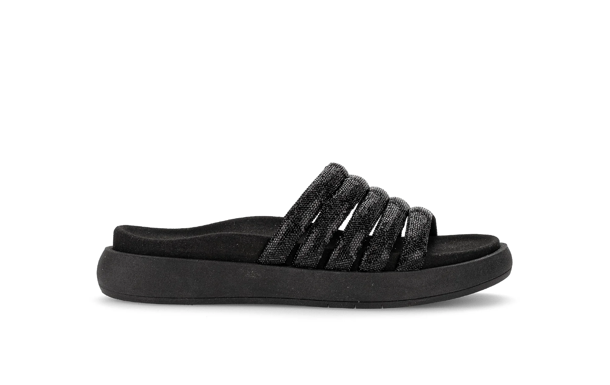 Sandales noires en textile