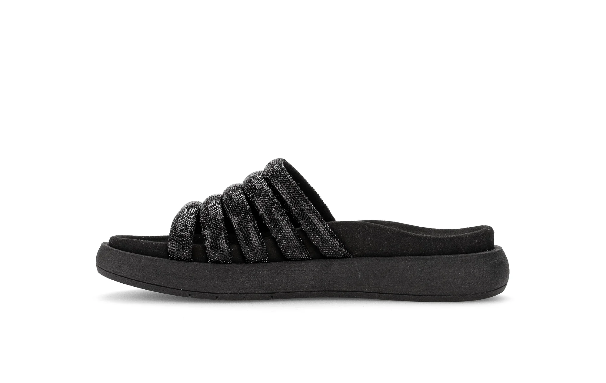 Sandales noires en textile - Image 2