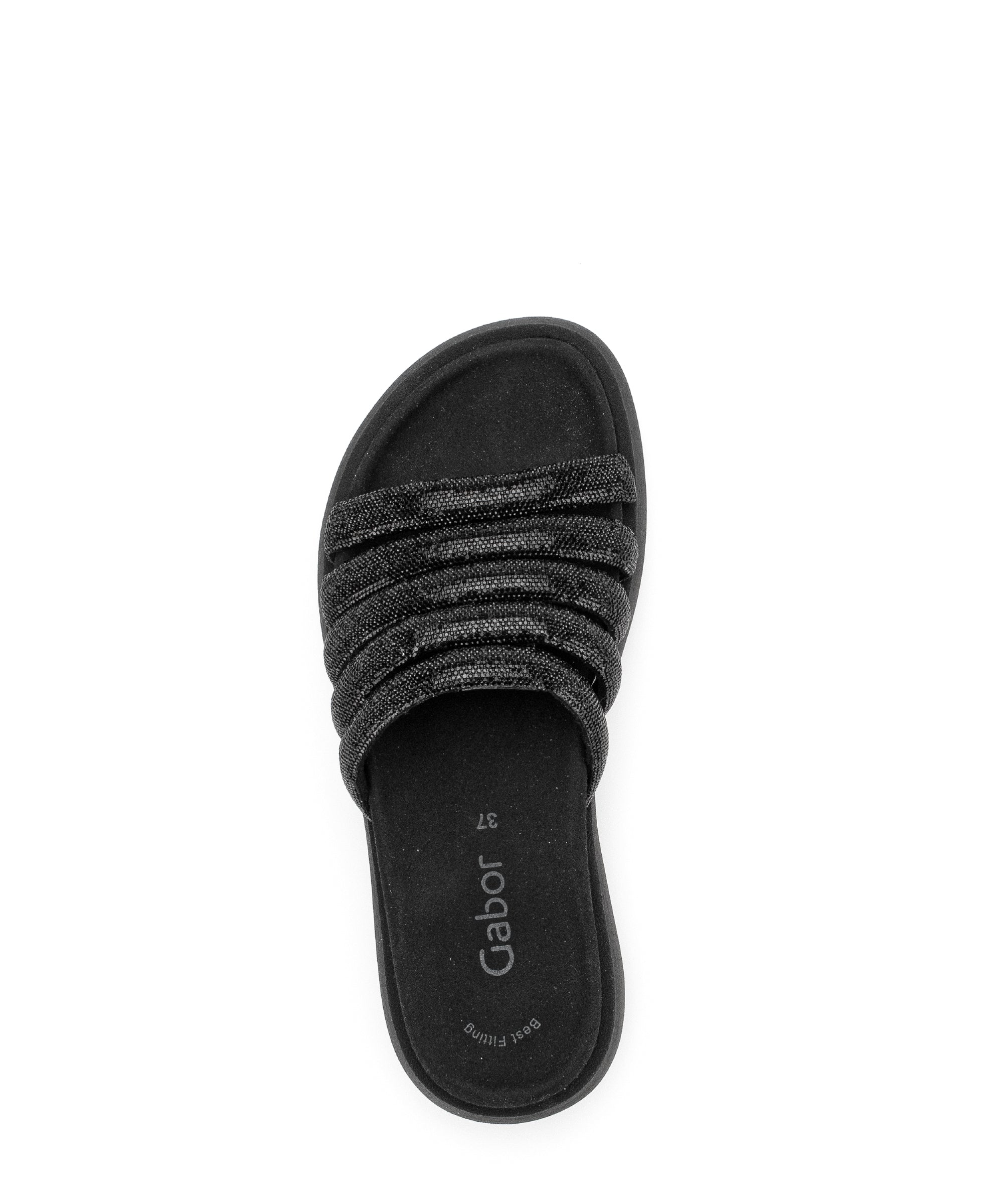 Sandales noires en textile - Image 3