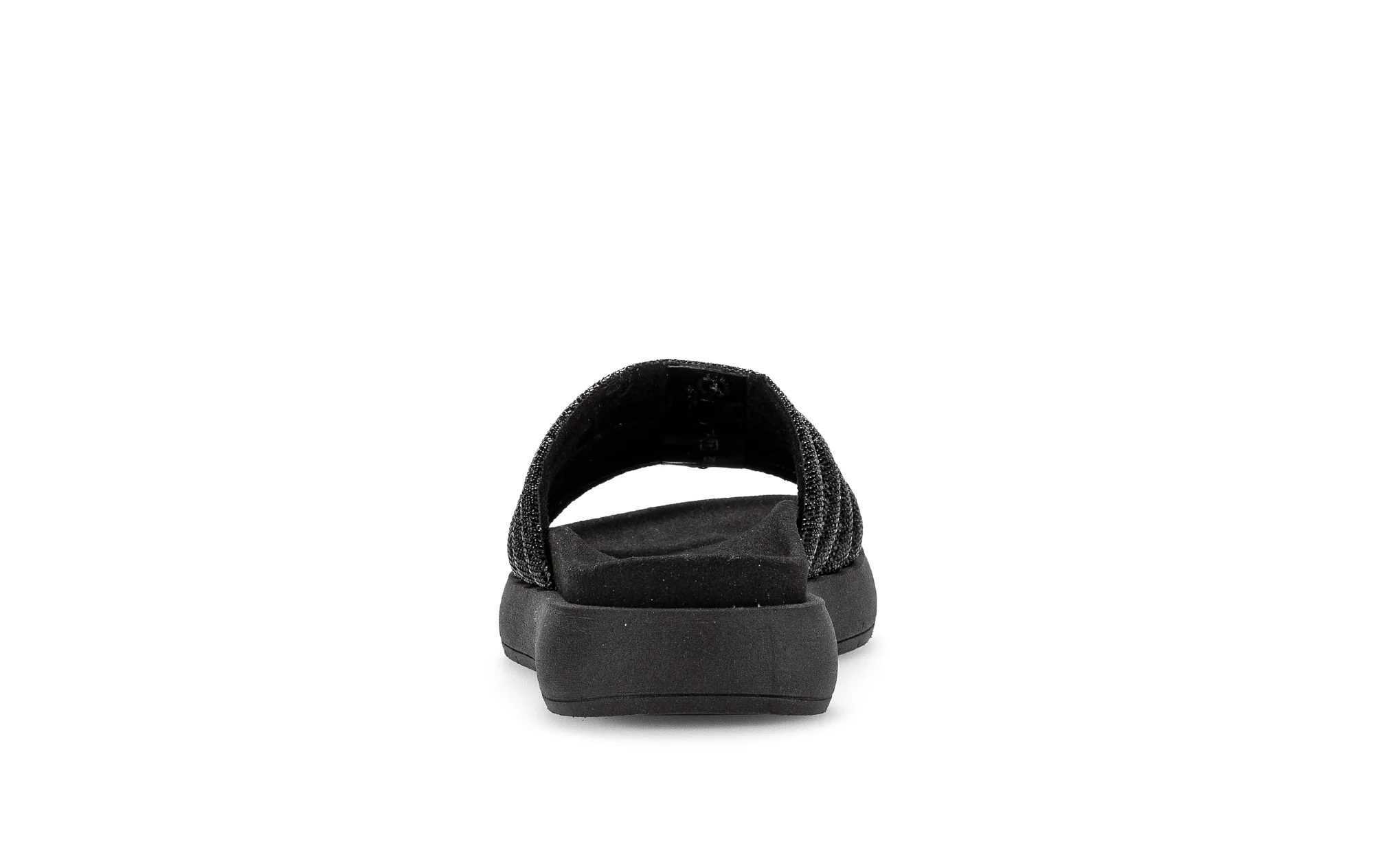 Sandales noires en textile - Image 4