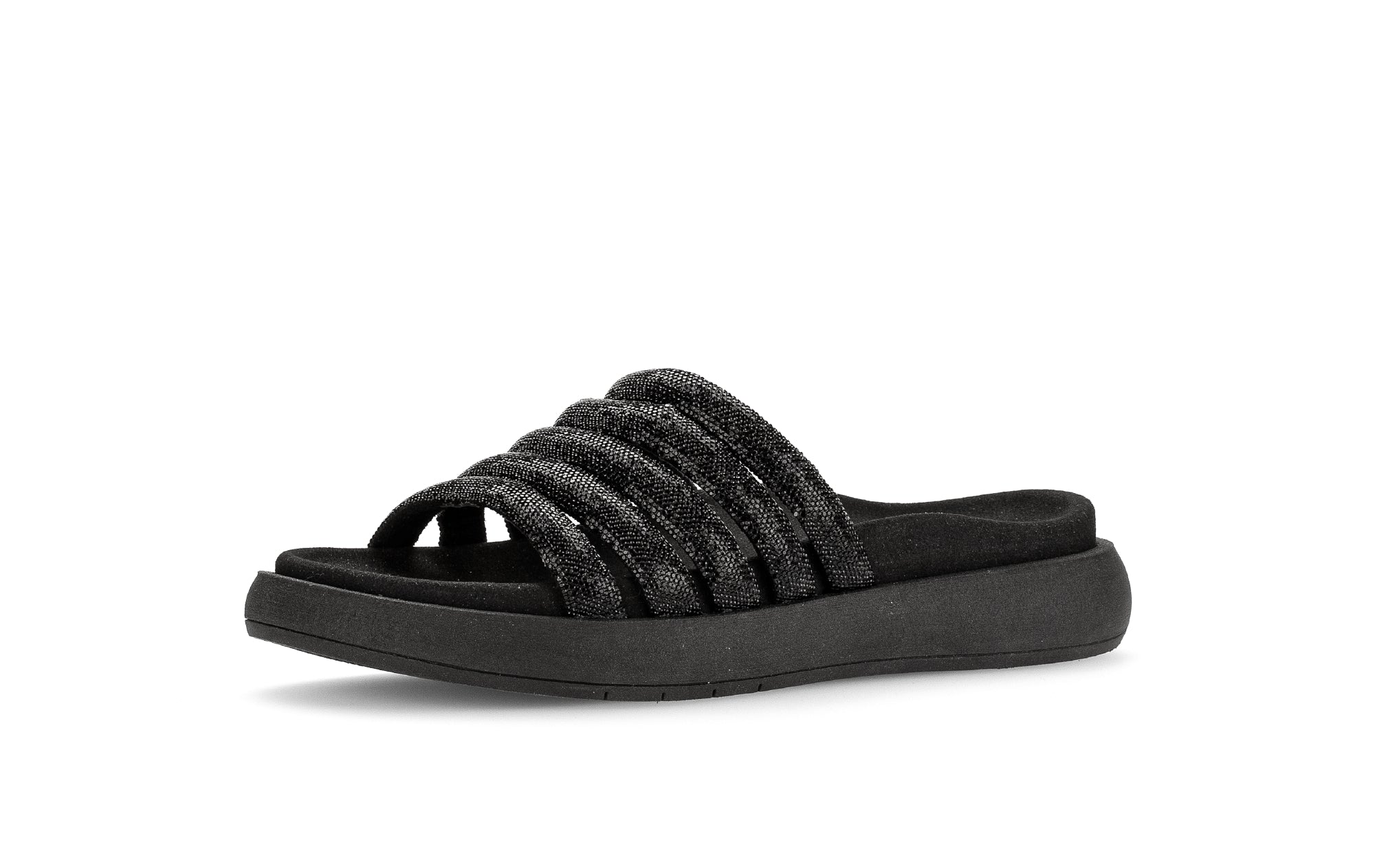 Sandales noires en textile - Image 6
