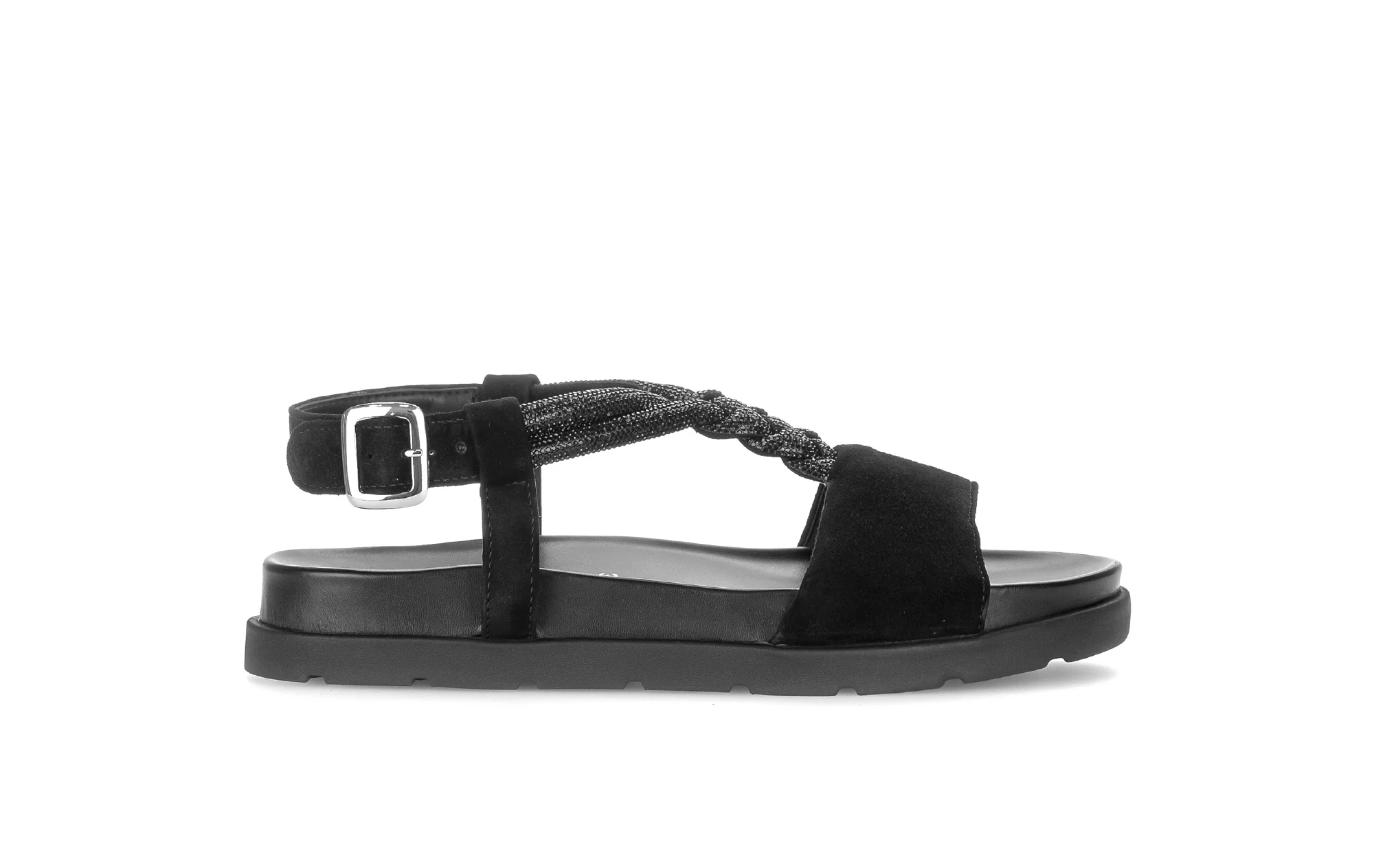 Sandales noires en velours