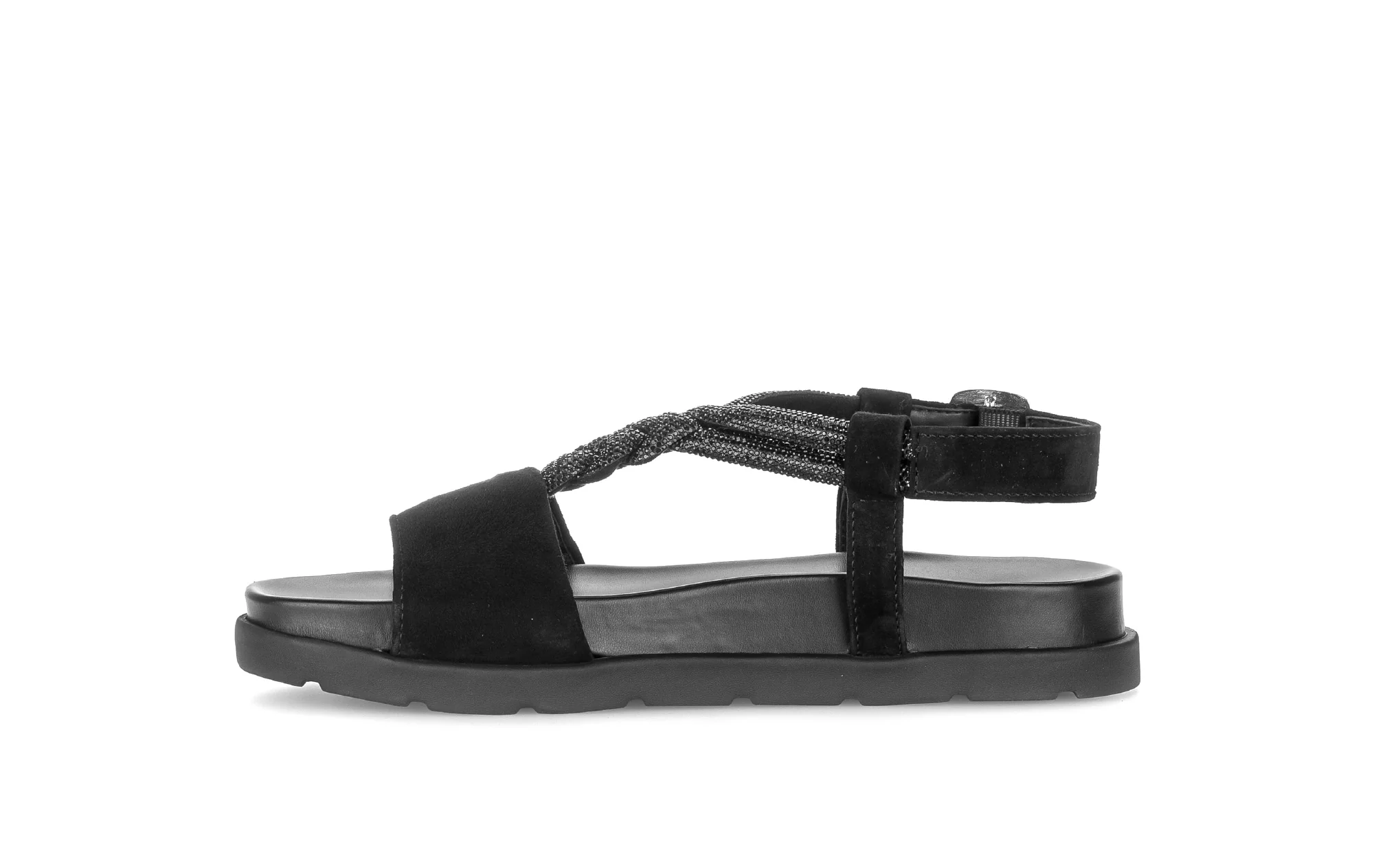 Sandales noires en velours - Image 2