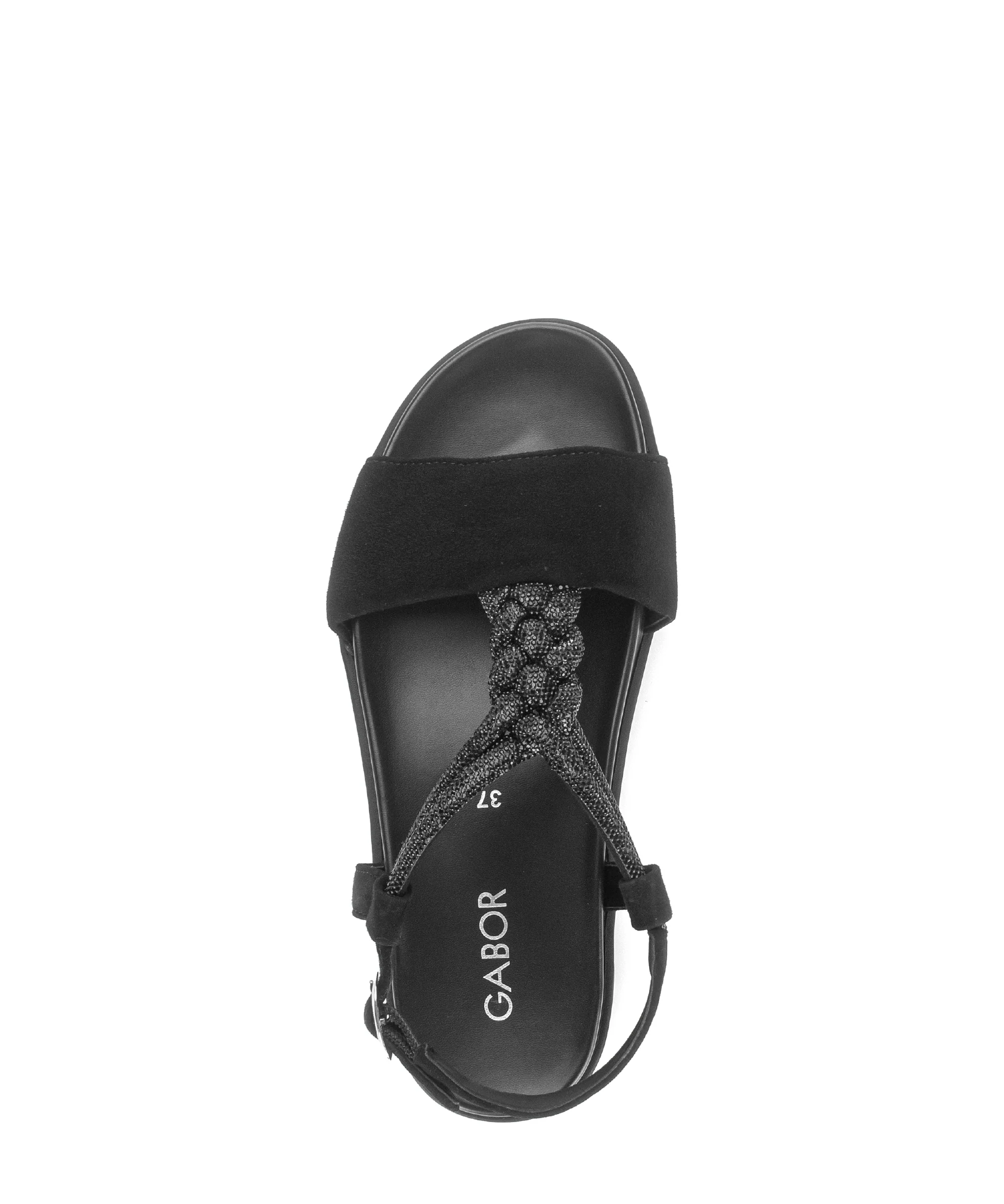Sandales noires en velours - Image 3