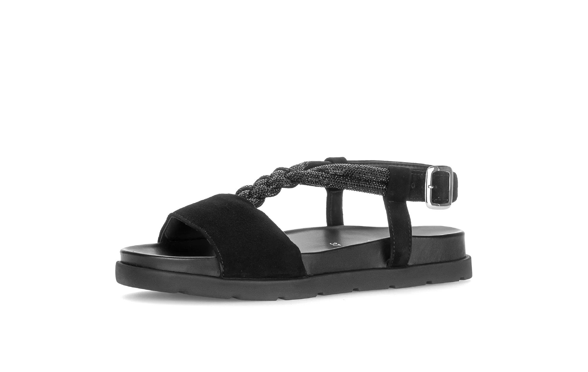 Sandales noires en velours - Image 6