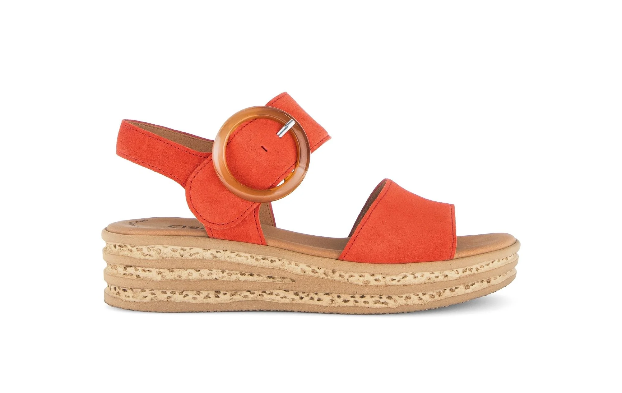 Sandales orange en nubuck