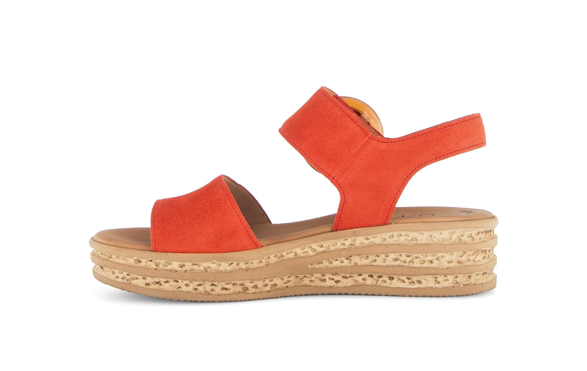Sandales orange en nubuck - Image 2