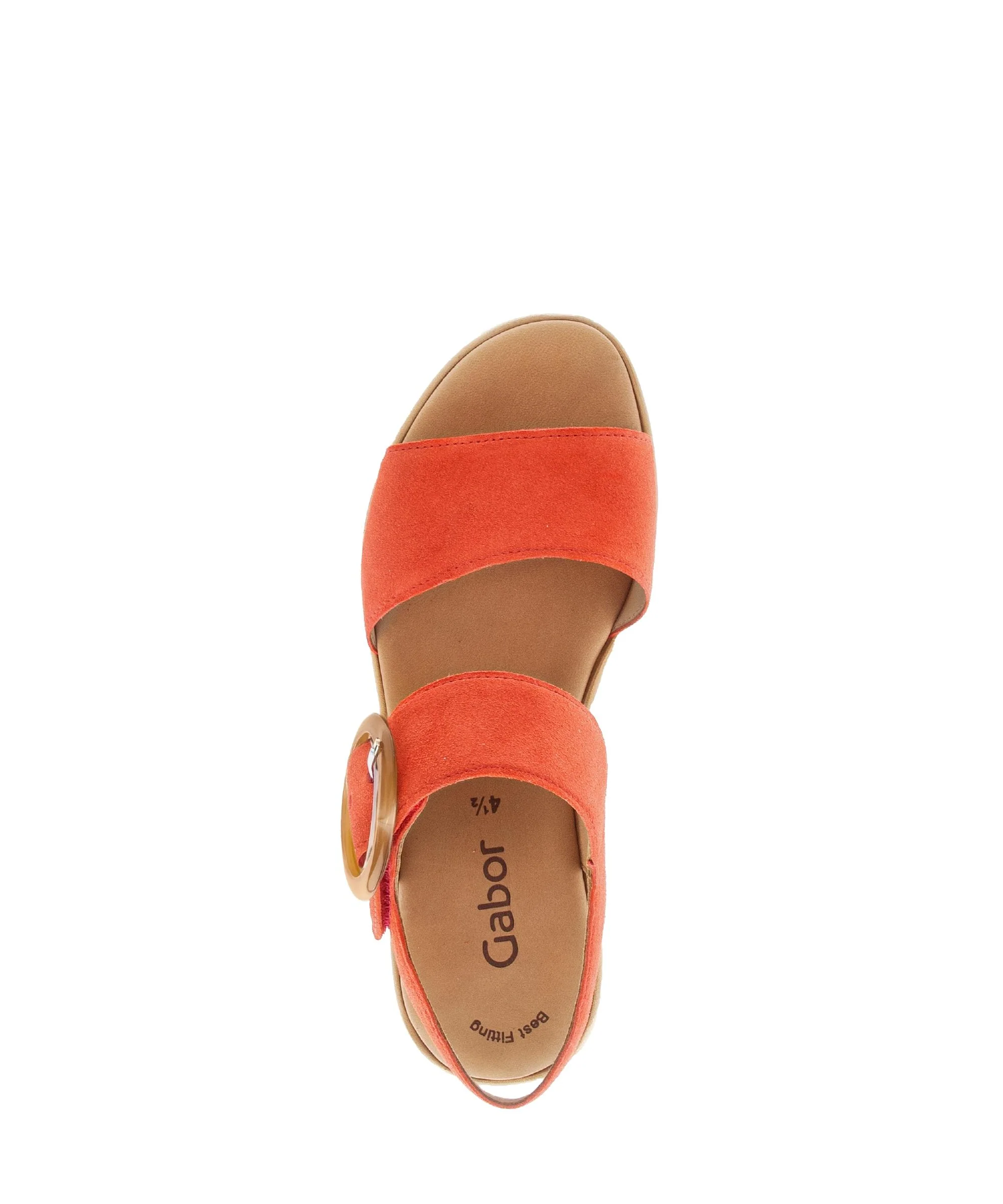 Sandales orange en nubuck - Image 3