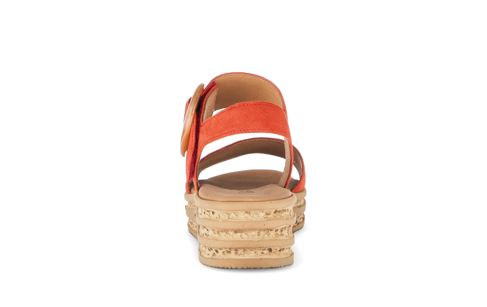 Sandales orange en nubuck - Image 4