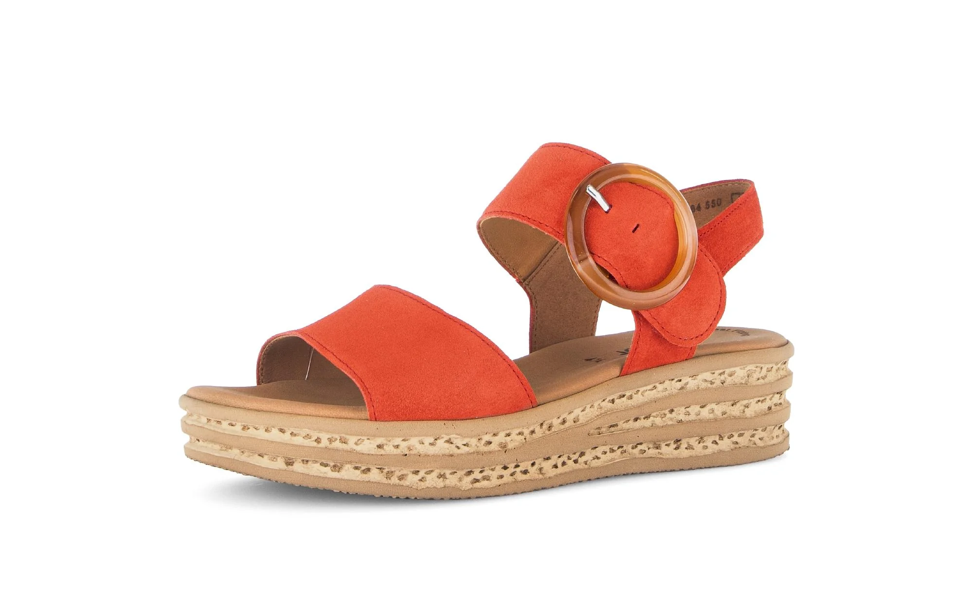 Sandales orange en nubuck - Image 6