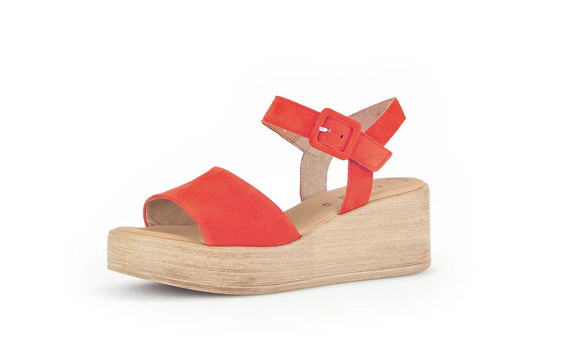 Sandales orangées en velours - Image 3