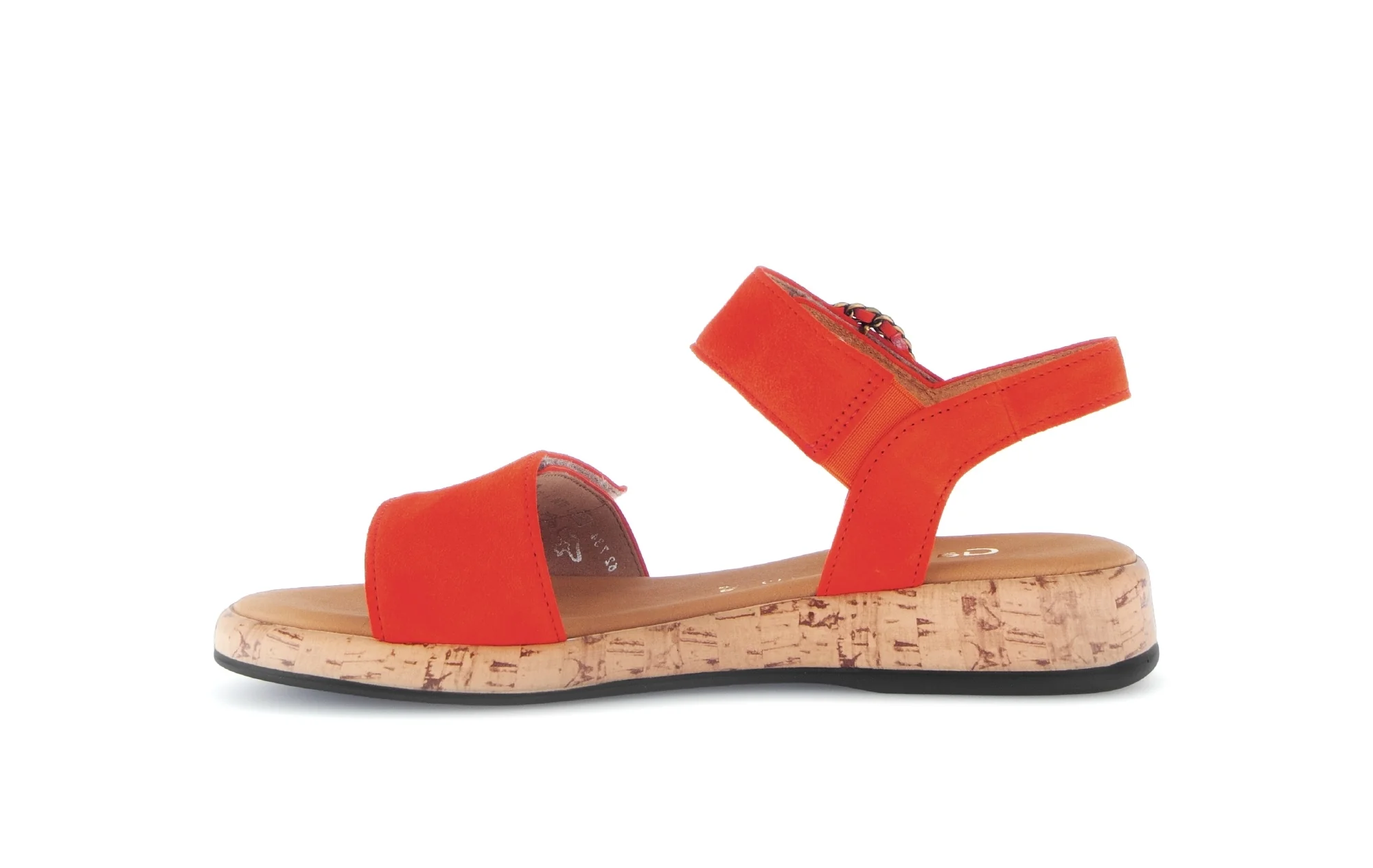 Sandales oranges en cuir velours - Image 2