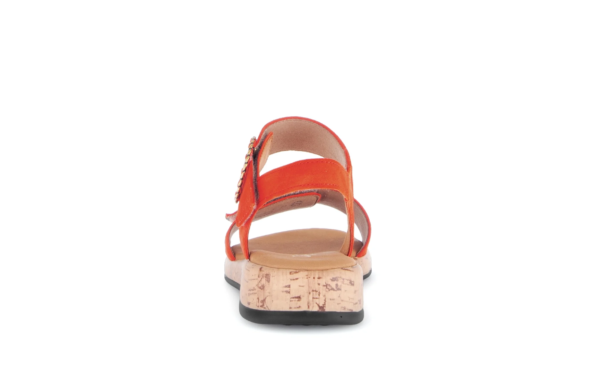 Sandales oranges en cuir velours - Image 4