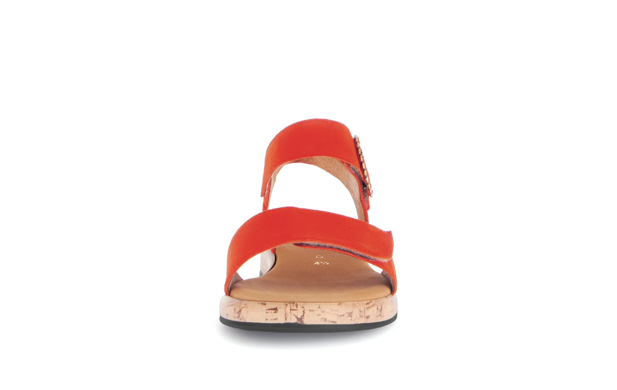 Sandales oranges en cuir velours - Image 5