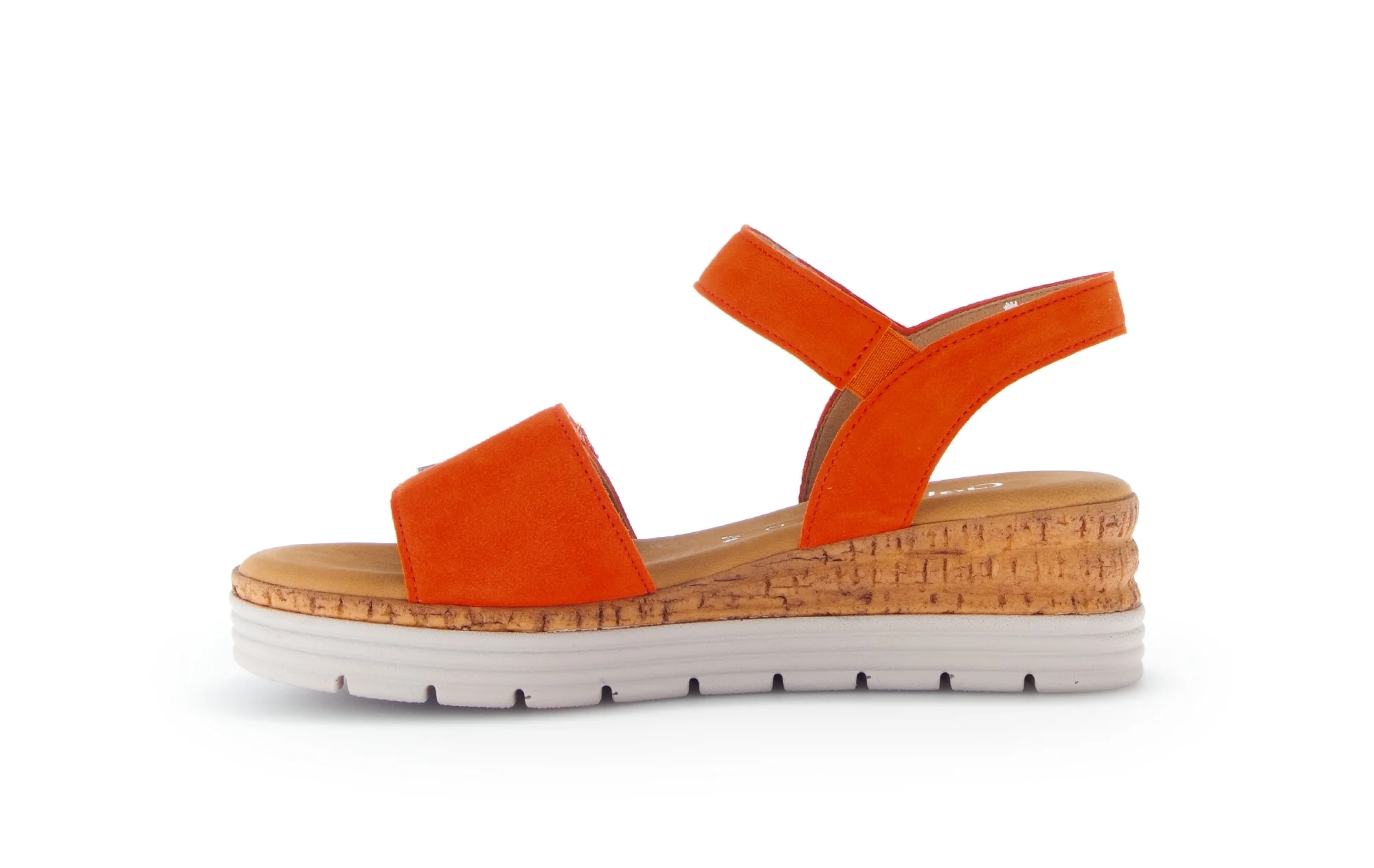 Sandales oranges en cuir velours - Image 2