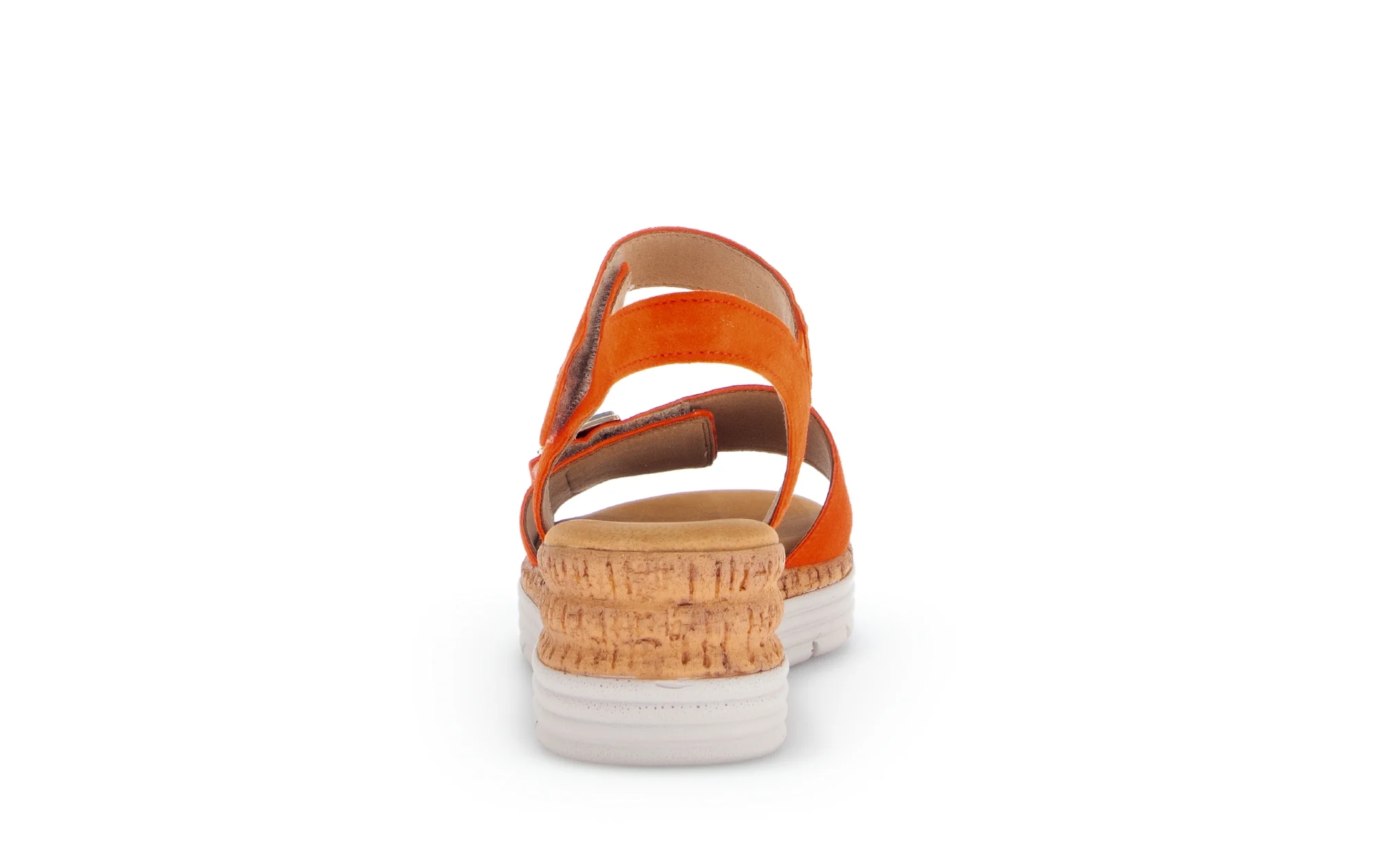 Sandales oranges en cuir velours - Image 4