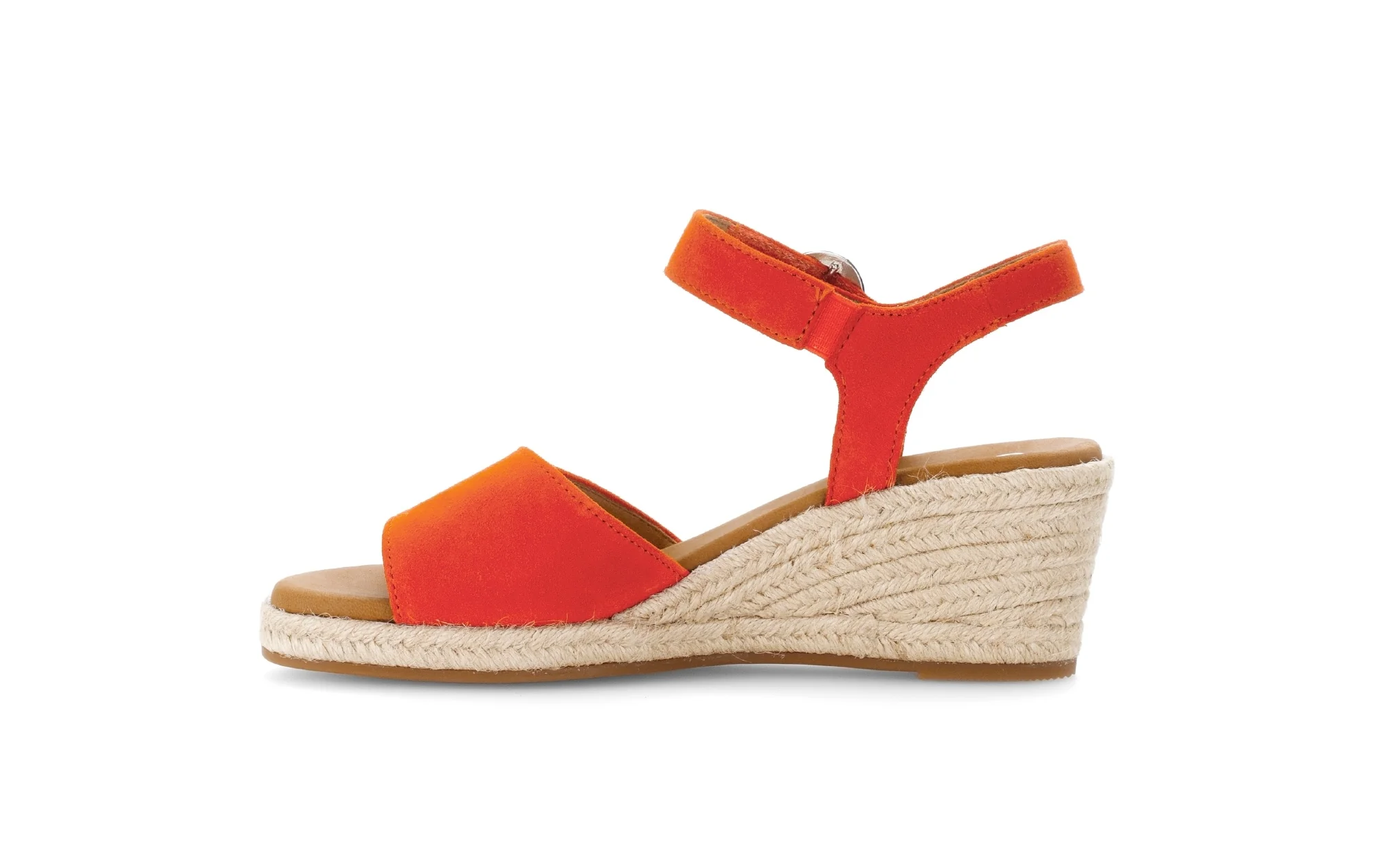 Sandales oranges en cuir velours - Image 2