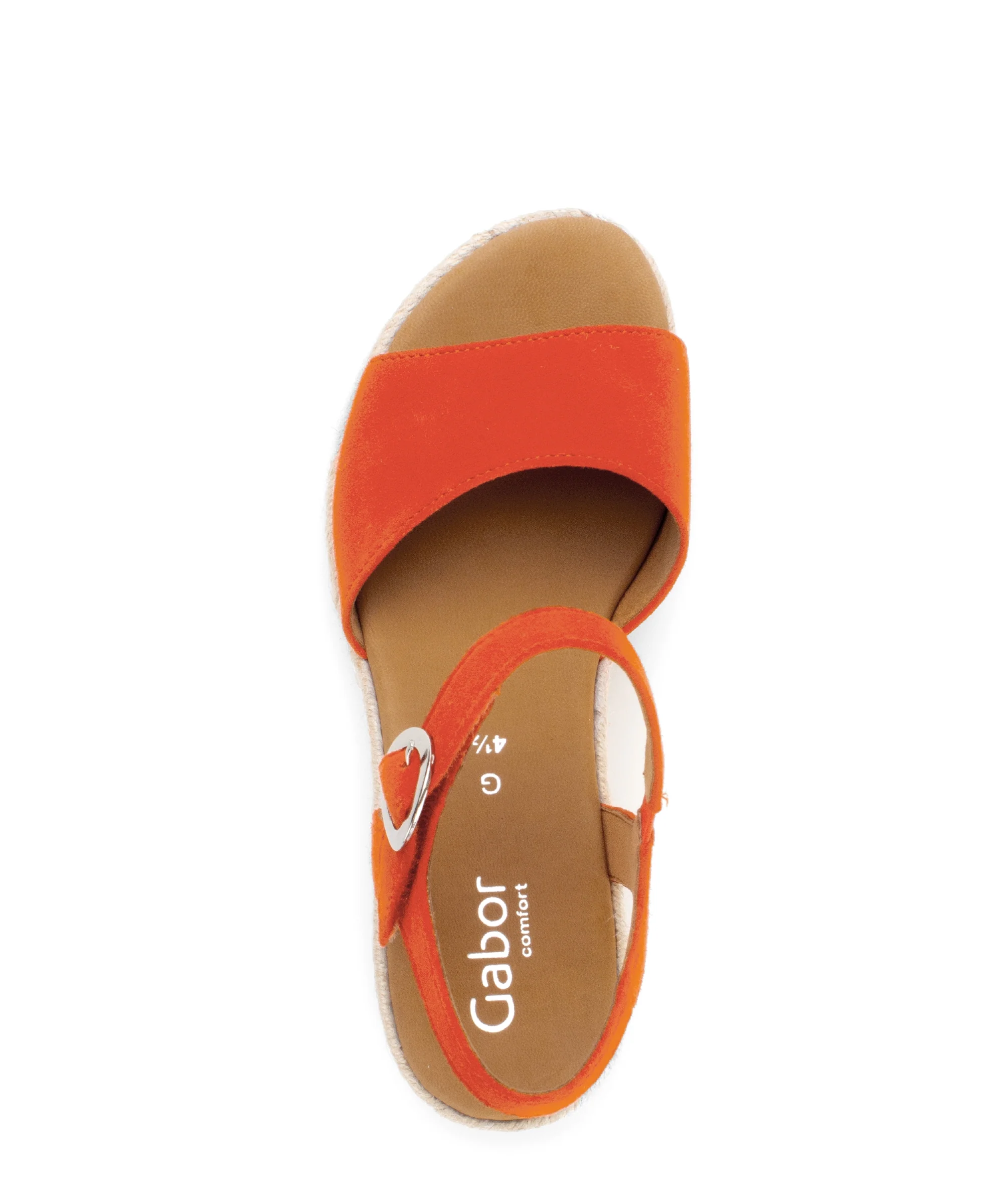 Sandales oranges en cuir velours - Image 3