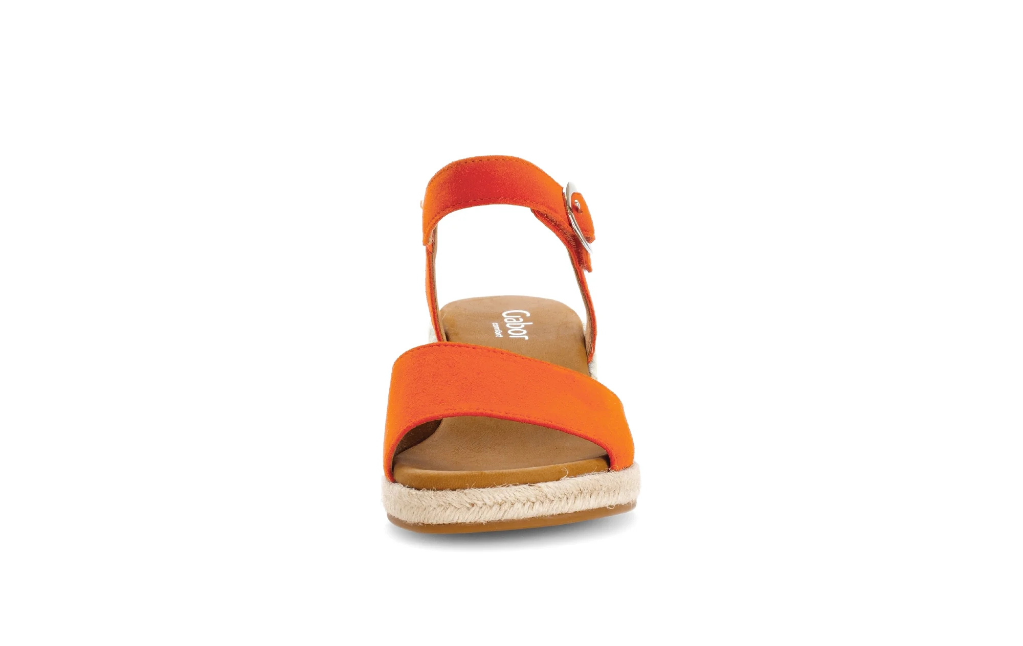 Sandales oranges en cuir velours - Image 5