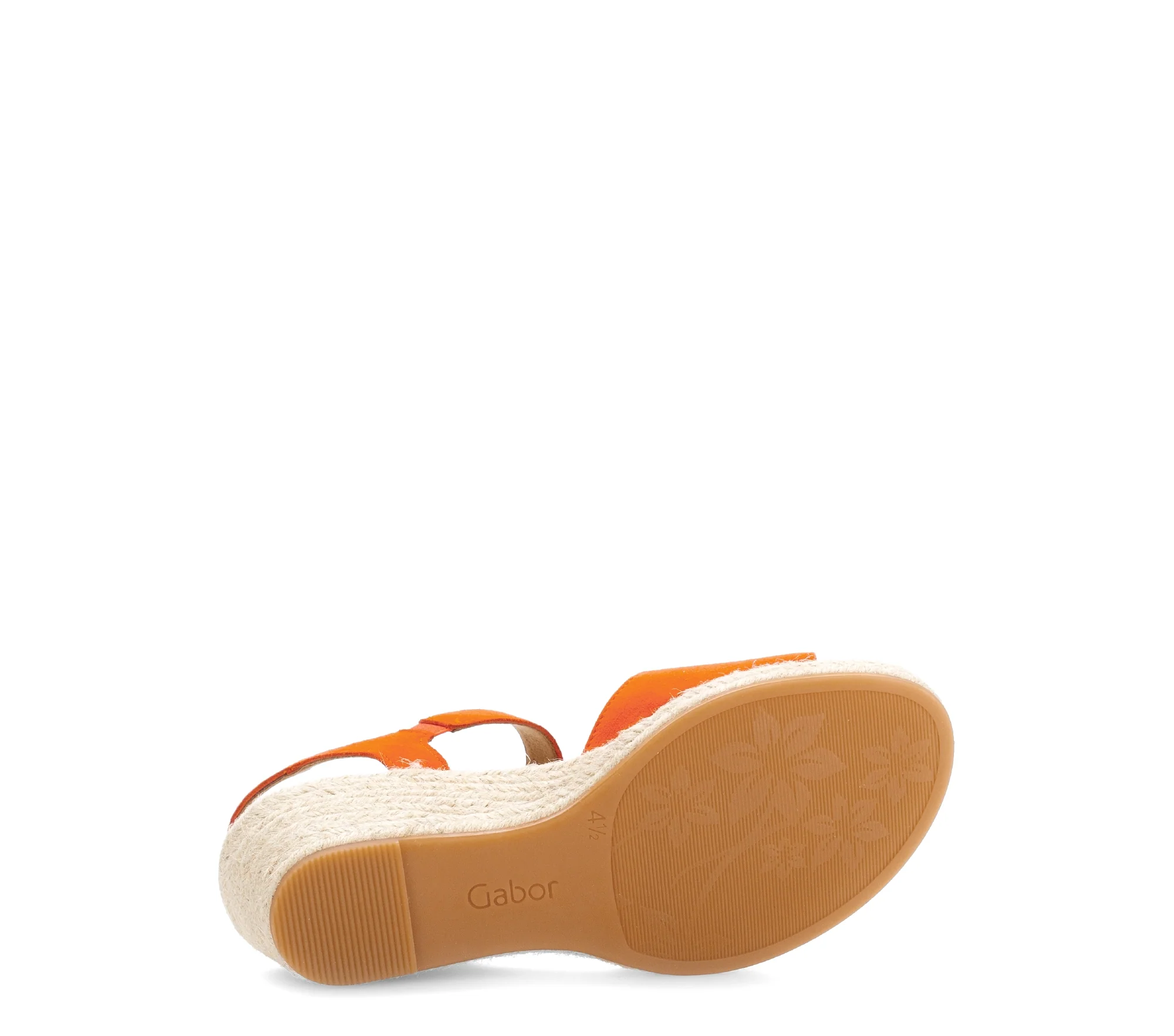 Sandales oranges en cuir velours - Image 6