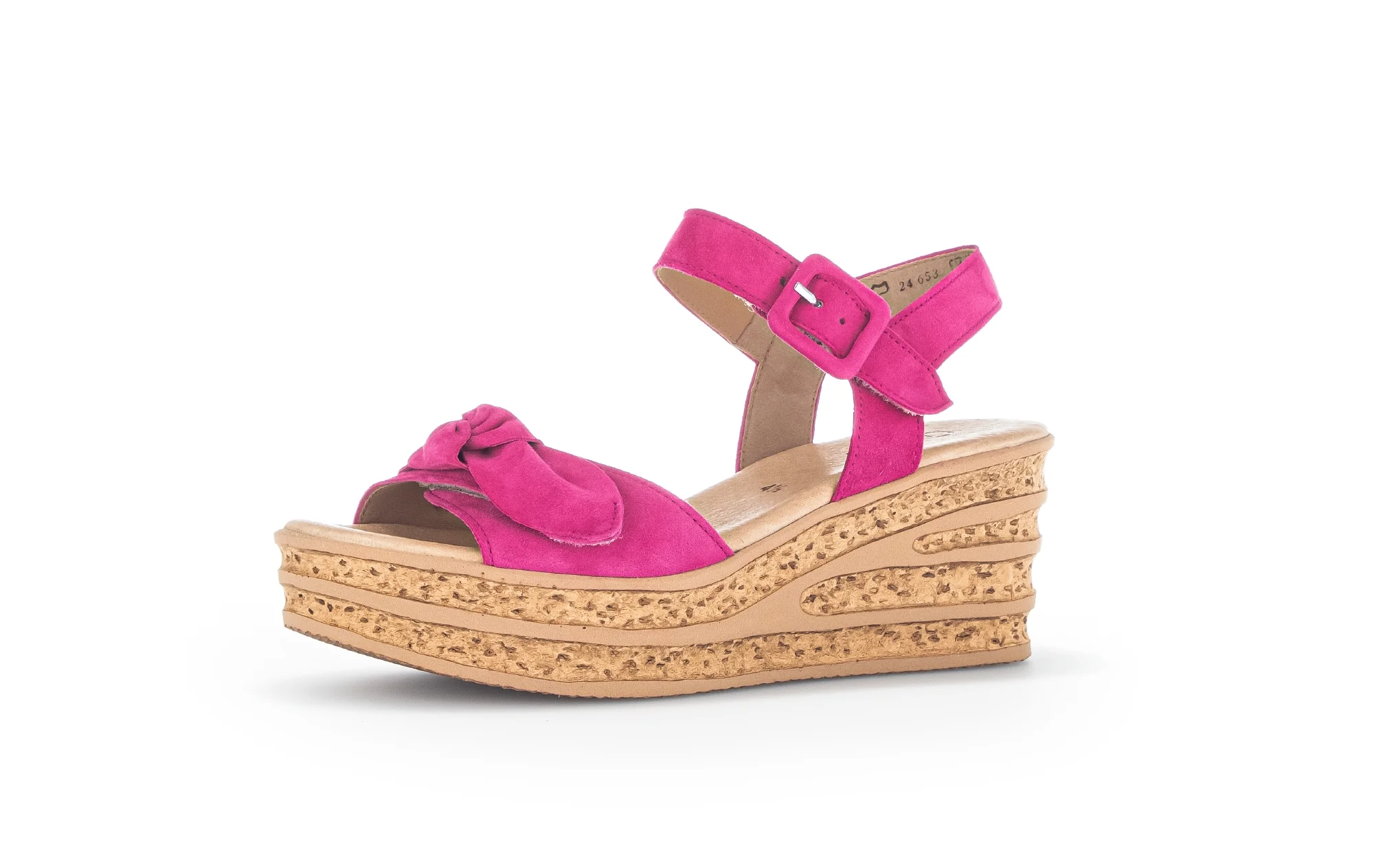 Sandales pinks en cuir velours - Image 3